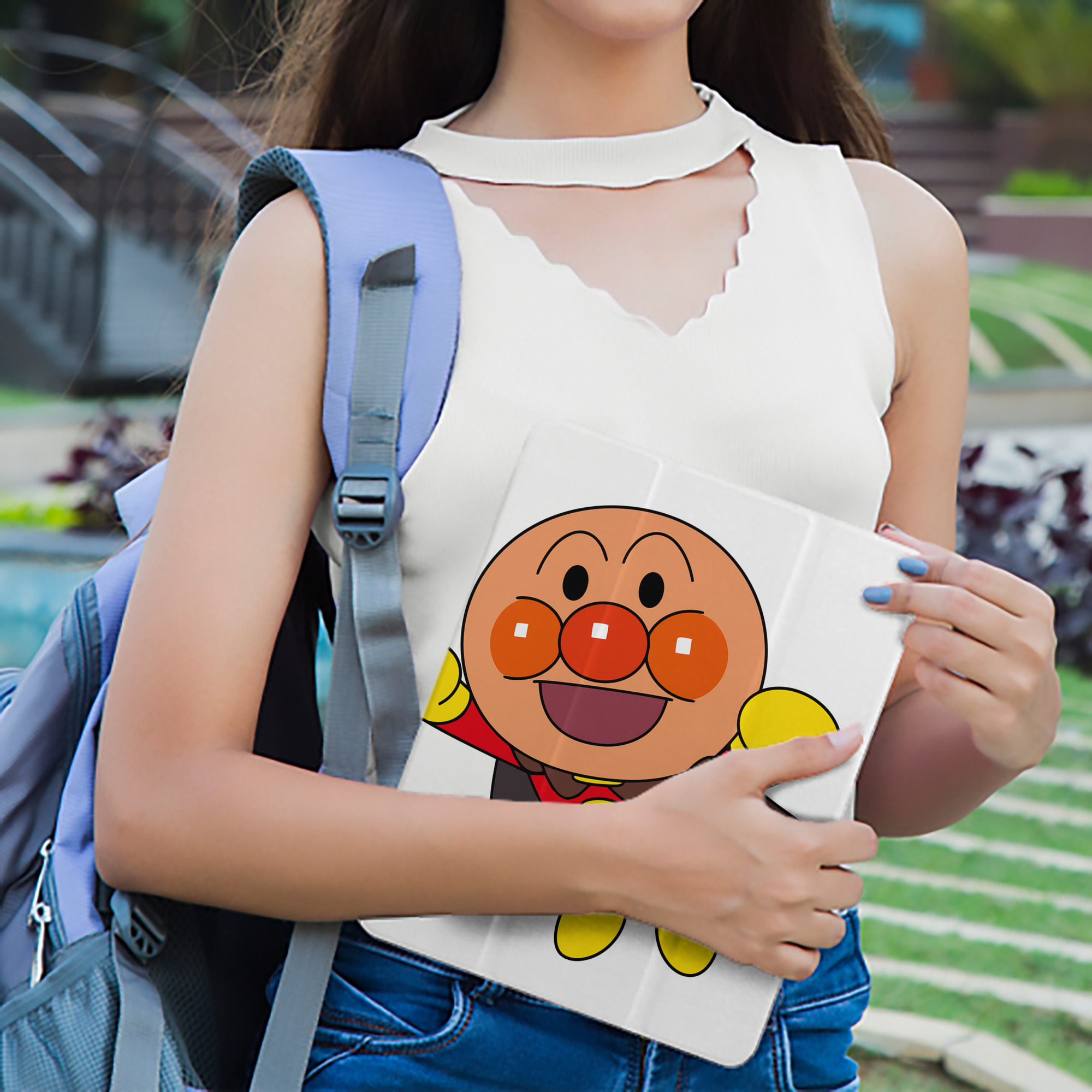 アンパンマン Anpanman IPad ケース ペン収納付き 三つ折りスタンド PUレザー×シリコン 対応機種9.5/10.5/10.9インチ