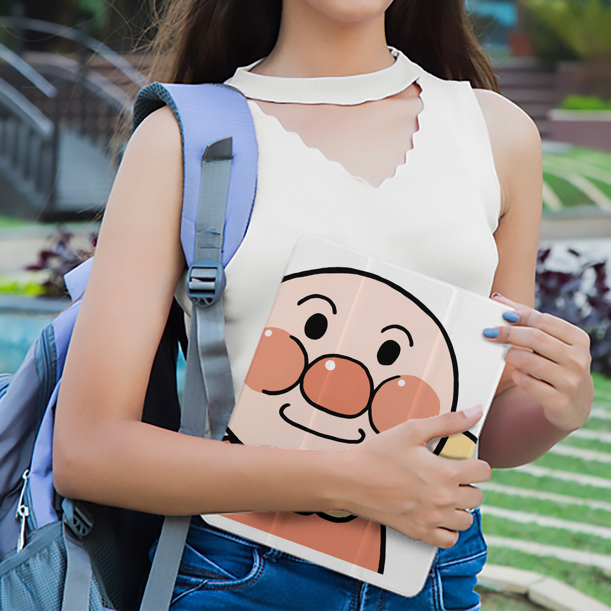 アンパンマン Anpanman IPad ケース ペン収納付き 三つ折りスタンド PUレザー×シリコン 対応機種9.5/10.5/10.9インチ
