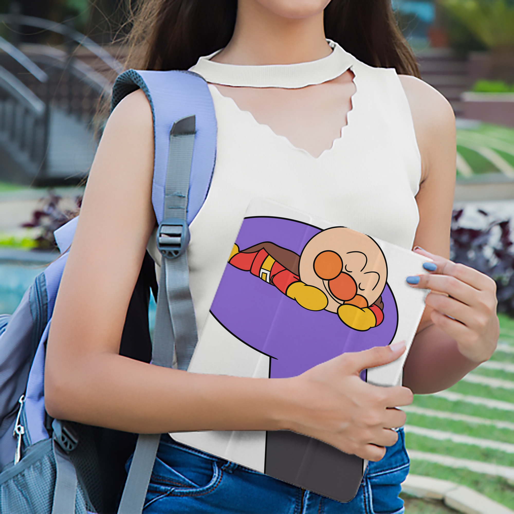 アンパンマン Anpanman IPad ケース ペン収納付き 三つ折りスタンド PUレザー×シリコン 対応機種9.5/10.5/10.9インチ