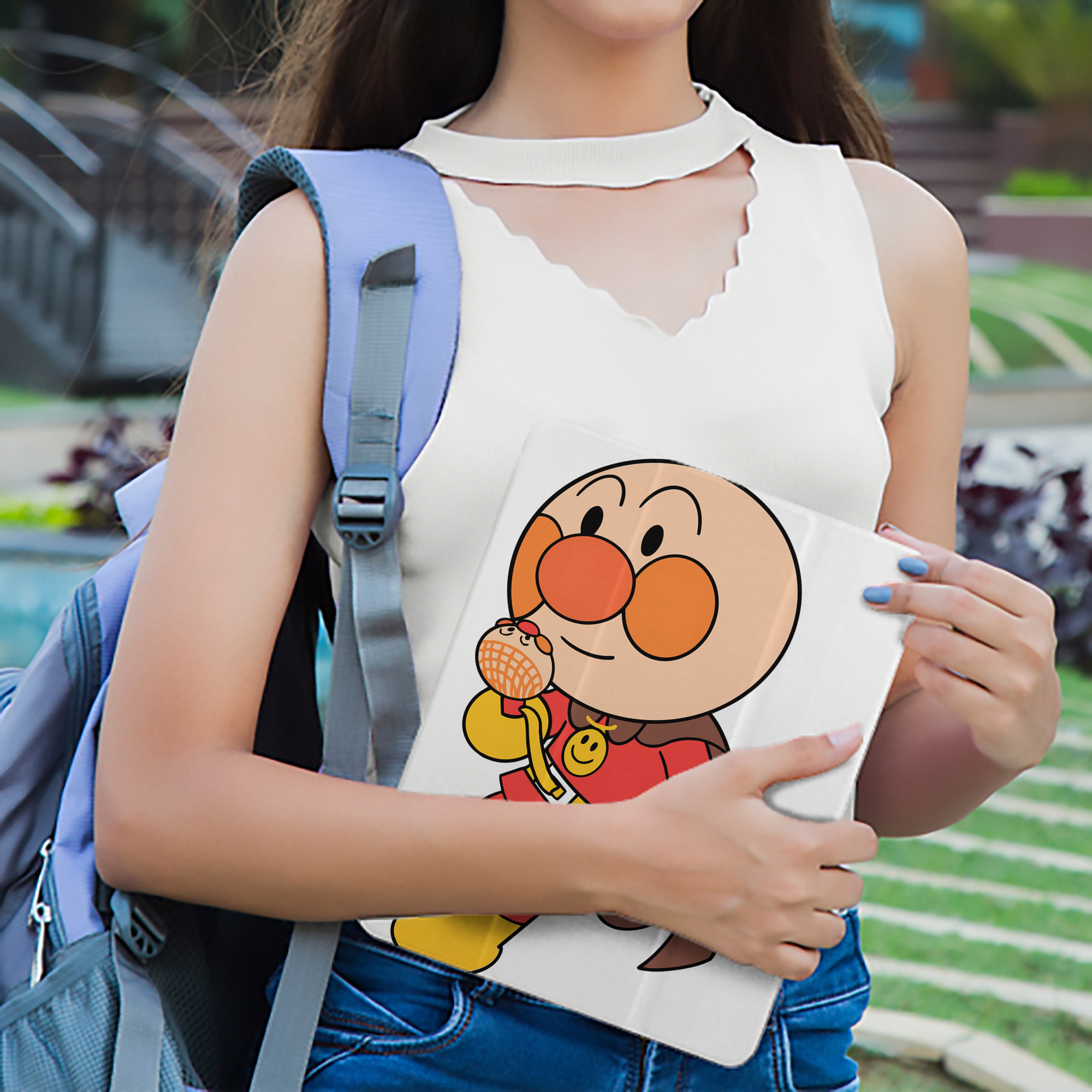 アンパンマン Anpanman IPad ケース ペン収納付き 三つ折りスタンド PUレザー×シリコン 対応機種9.5/10.5/10.9インチ