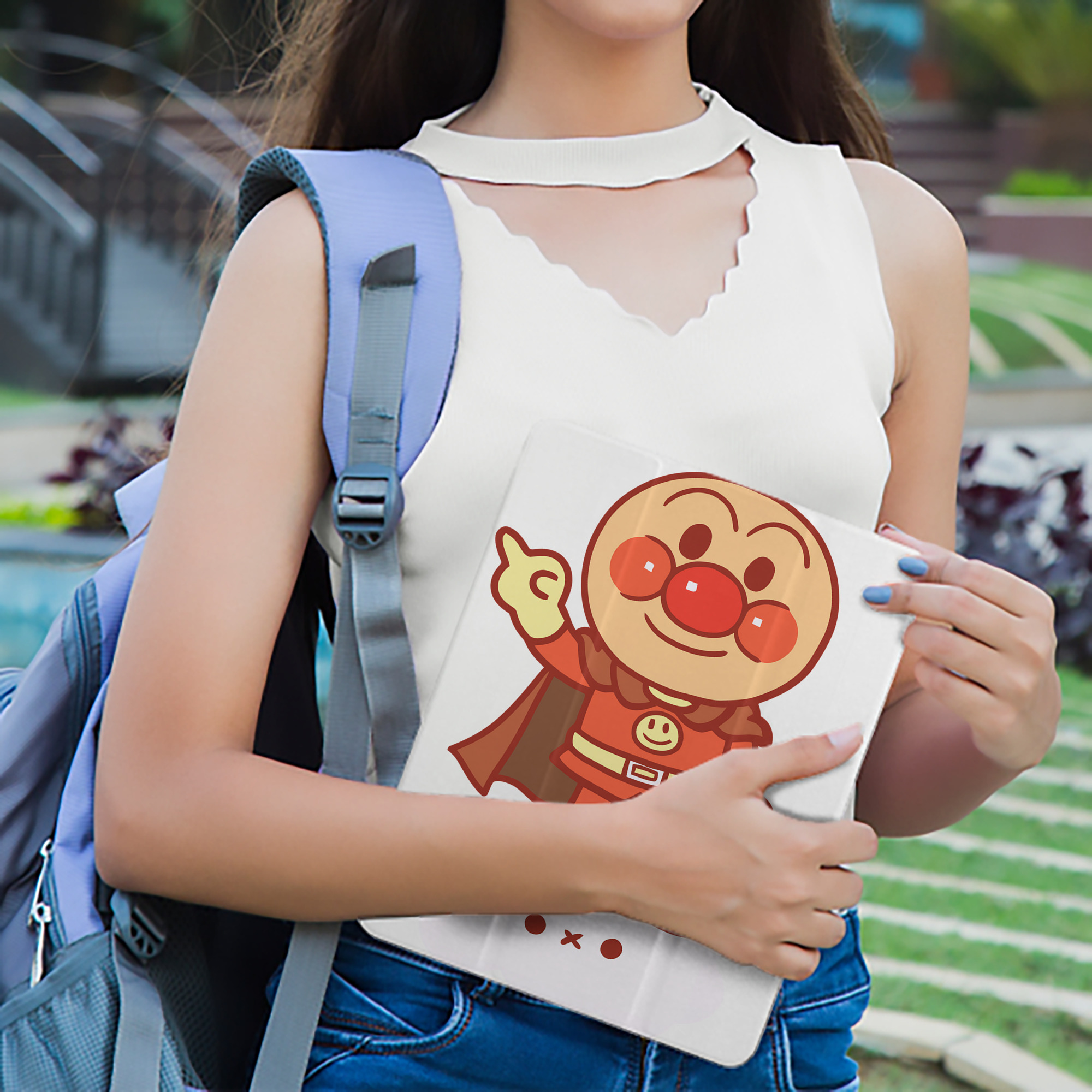 アンパンマン Anpanman IPad ケース ペン収納付き 三つ折りスタンド PUレザー×シリコン 対応機種9.5/10.5/10.9インチ