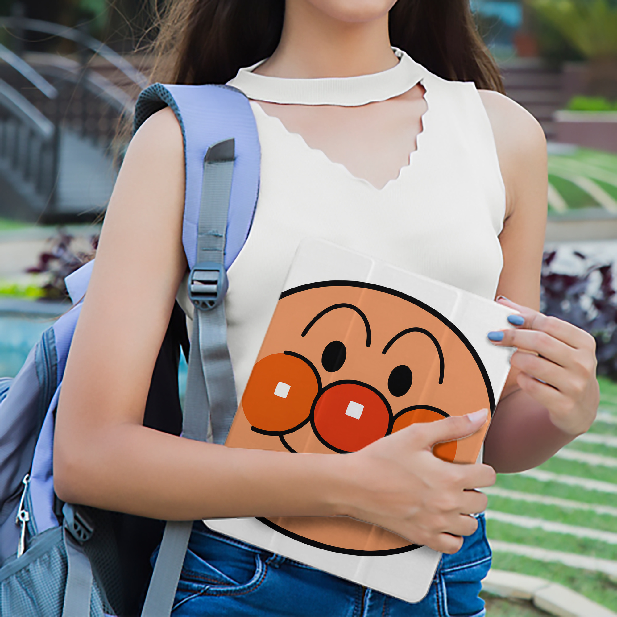 アンパンマン Anpanman IPad ケース ペン収納付き 三つ折りスタンド PUレザー×シリコン 対応機種9.5/10.5/10.9インチ