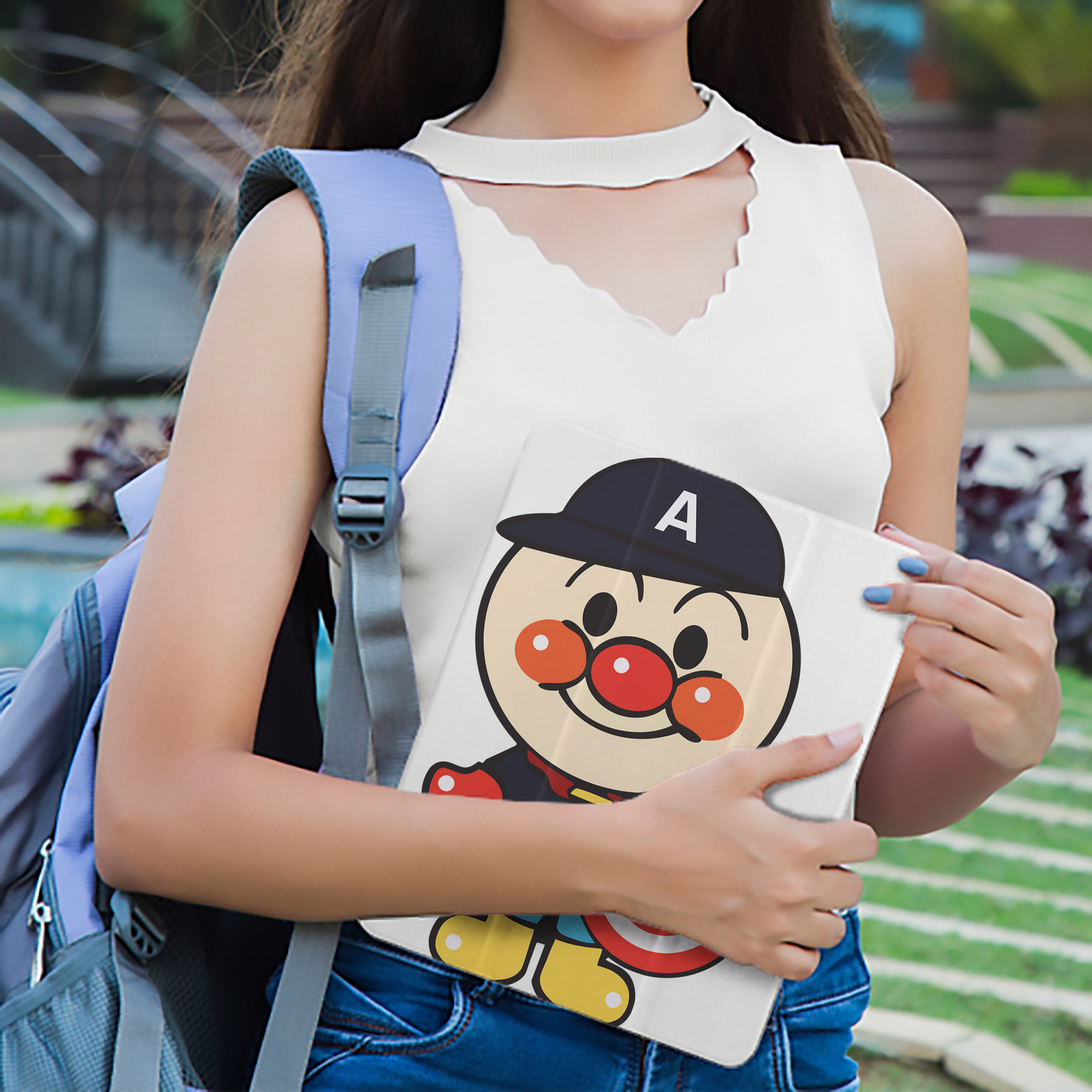 アンパンマン Anpanman IPad ケース ペン収納付き 三つ折りスタンド PUレザー×シリコン 対応機種9.5/10.5/10.9インチ