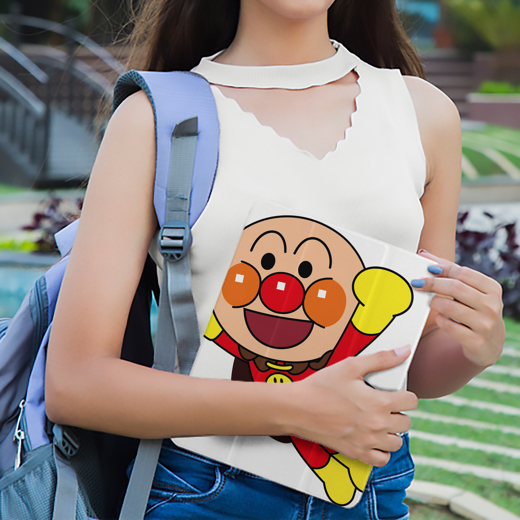 アンパンマン Anpanman IPad ケース ペン収納付き 三つ折りスタンド PUレザー×シリコン 対応機種9.5/10.5/10.9インチ