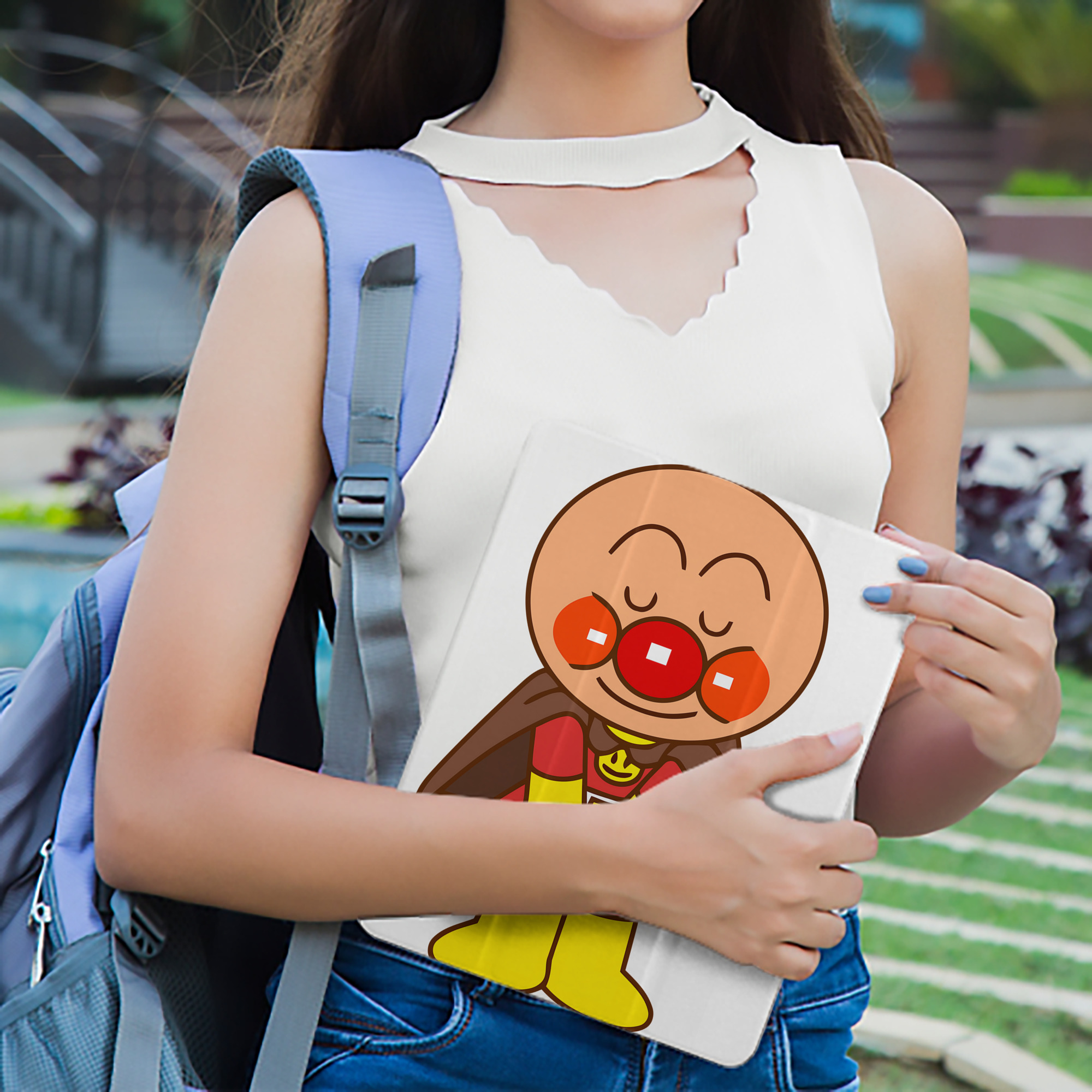 アンパンマン Anpanman IPad ケース ペン収納付き 三つ折りスタンド PUレザー×シリコン 対応機種9.5/10.5/10.9インチ