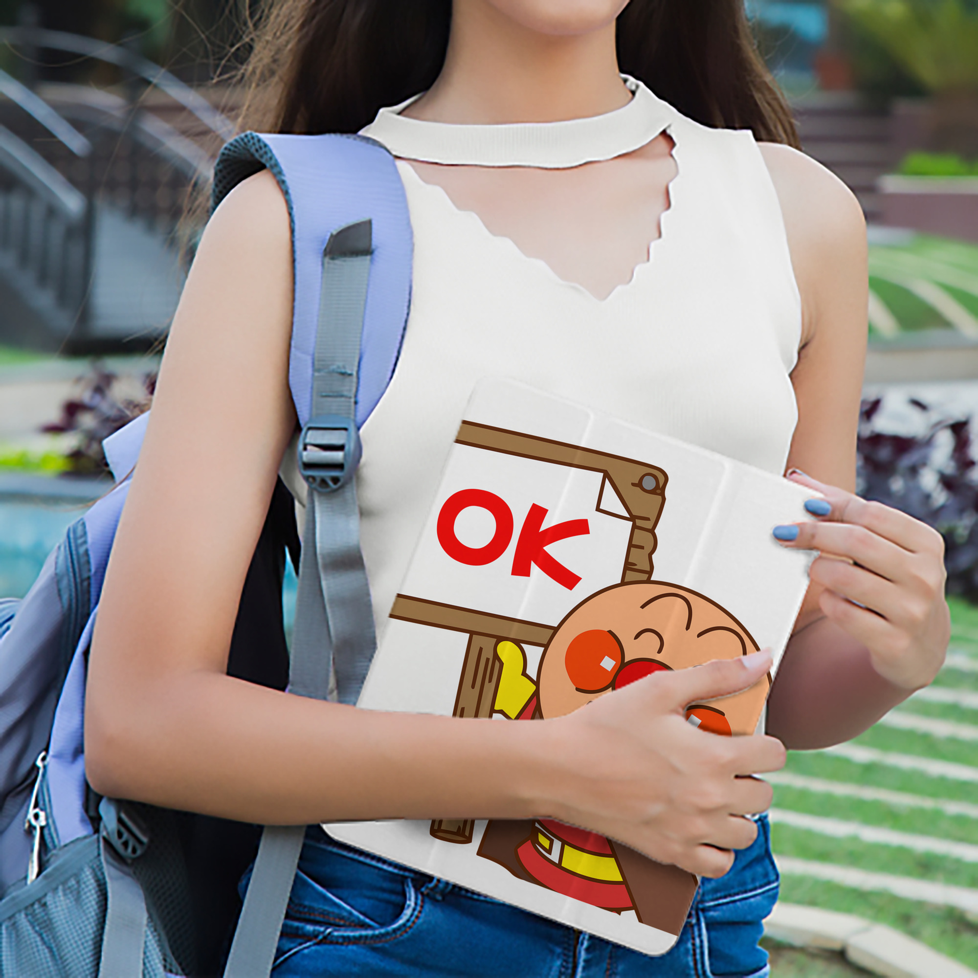 アンパンマン Anpanman IPad ケース ペン収納付き 三つ折りスタンド PUレザー×シリコン 対応機種9.5/10.5/10.9インチ