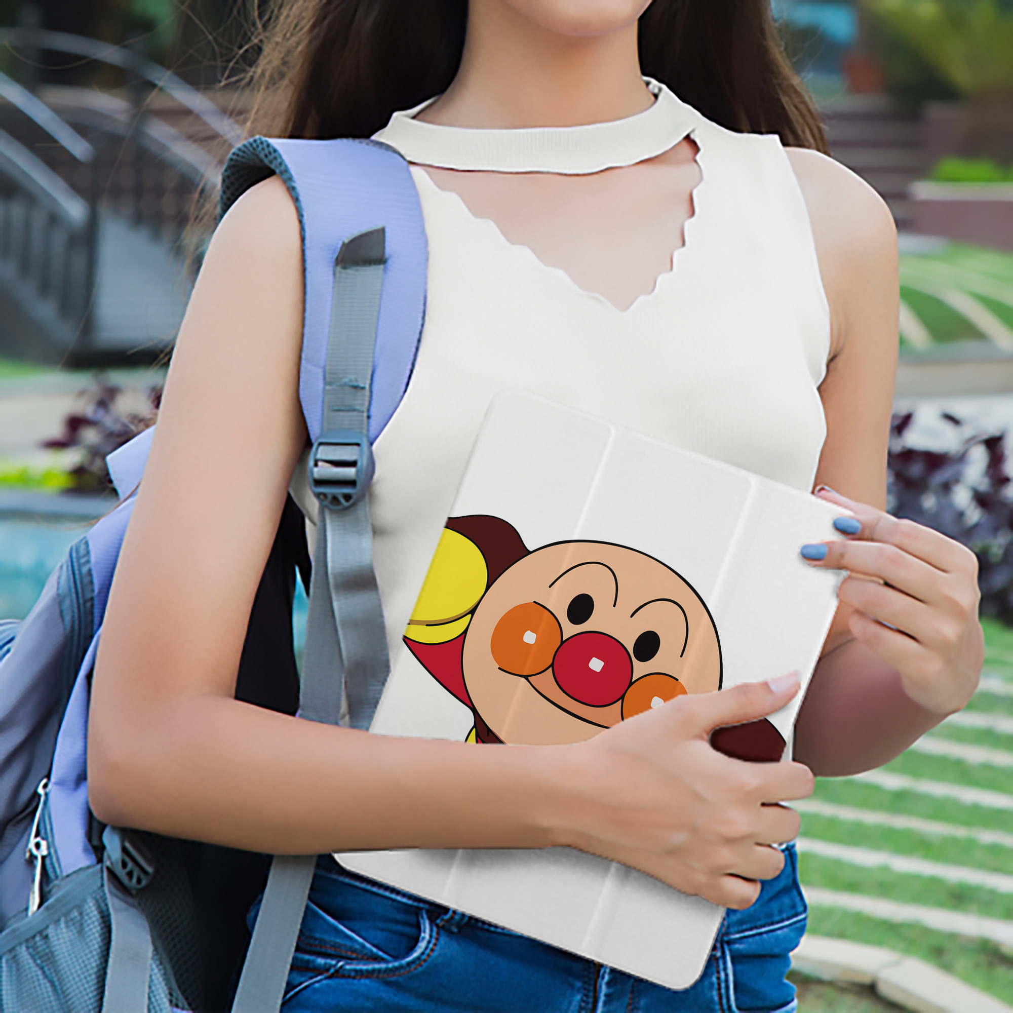 アンパンマン Anpanman IPad ケース ペン収納付き 三つ折りスタンド PUレザー×シリコン 対応機種9.5/10.5/10.9インチ