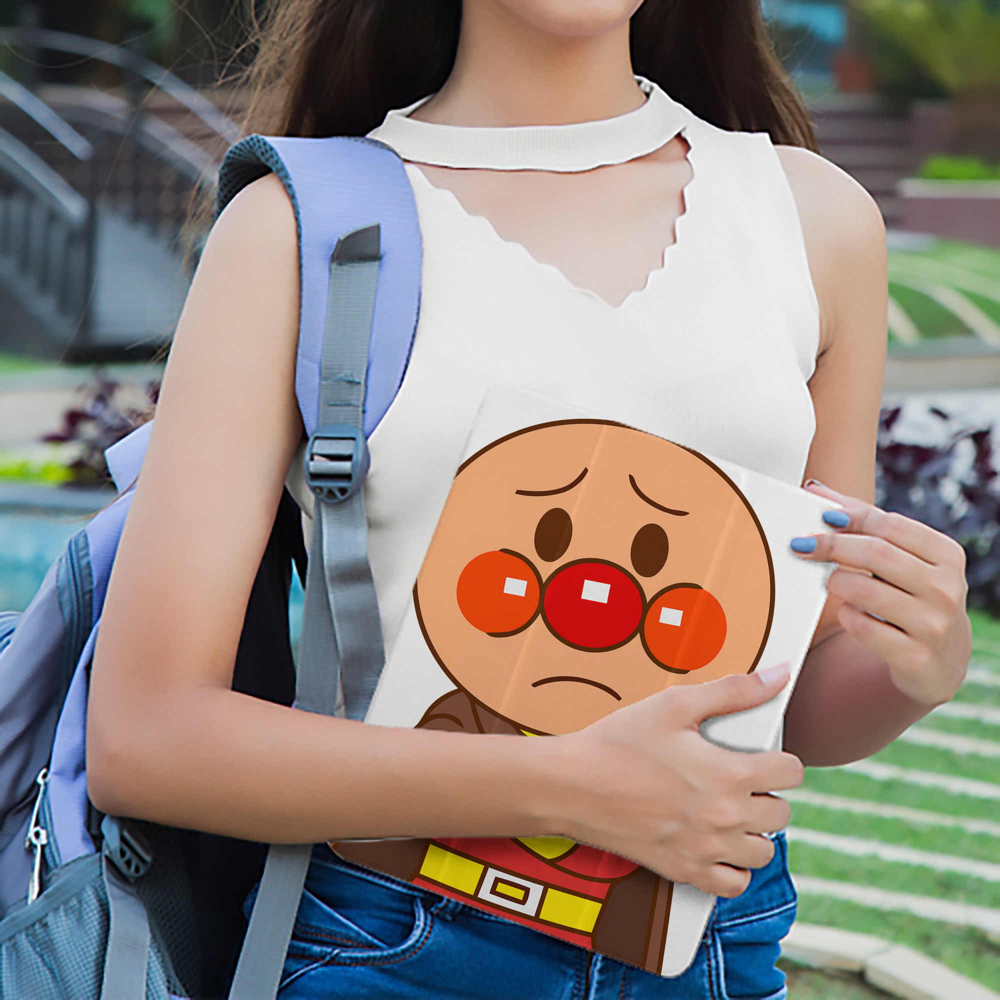 アンパンマン Anpanman IPad ケース ペン収納付き 三つ折りスタンド PUレザー×シリコン 対応機種9.5/10.5/10.9インチ
