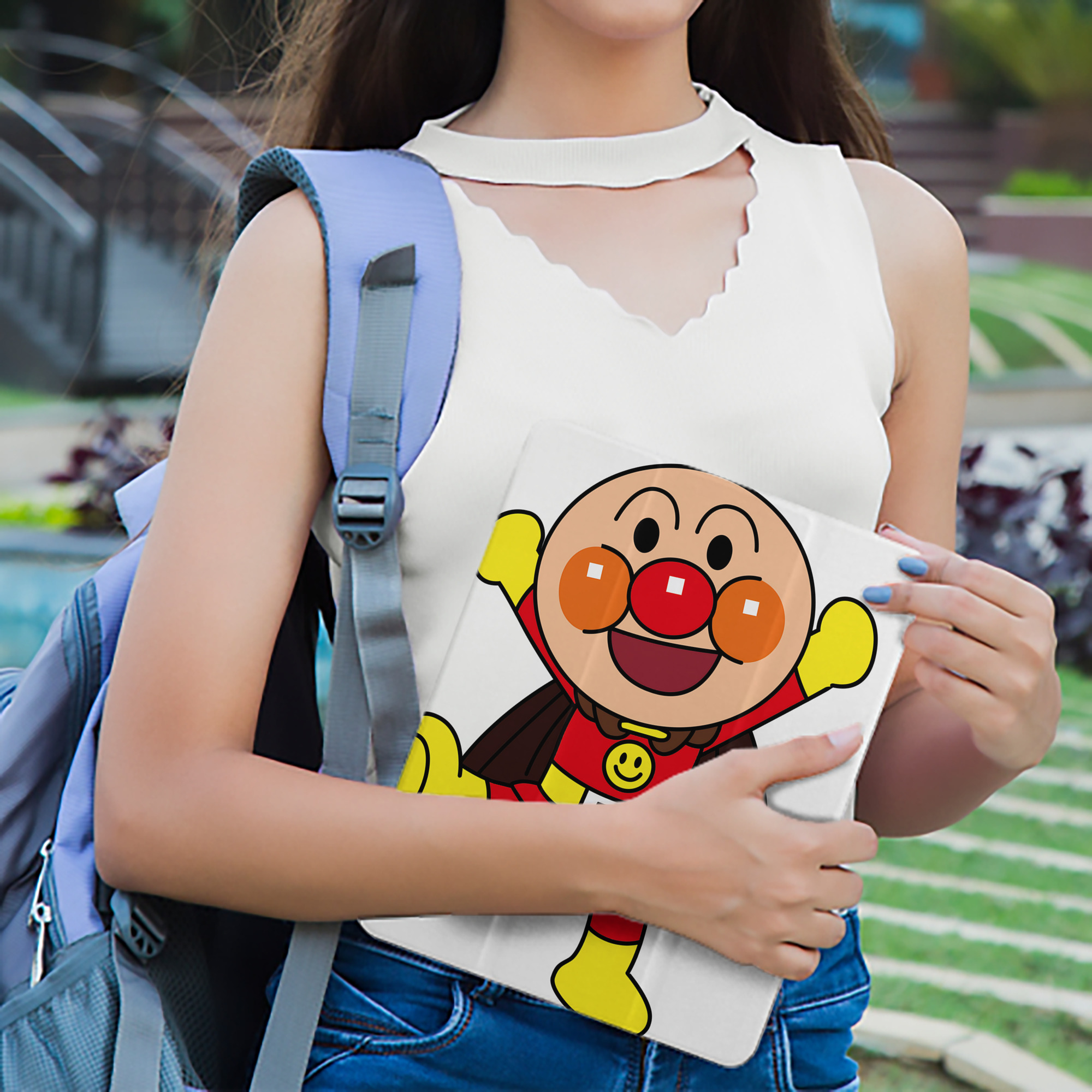 アンパンマン Anpanman IPad ケース ペン収納付き 三つ折りスタンド PUレザー×シリコン 対応機種9.5/10.5/10.9インチ