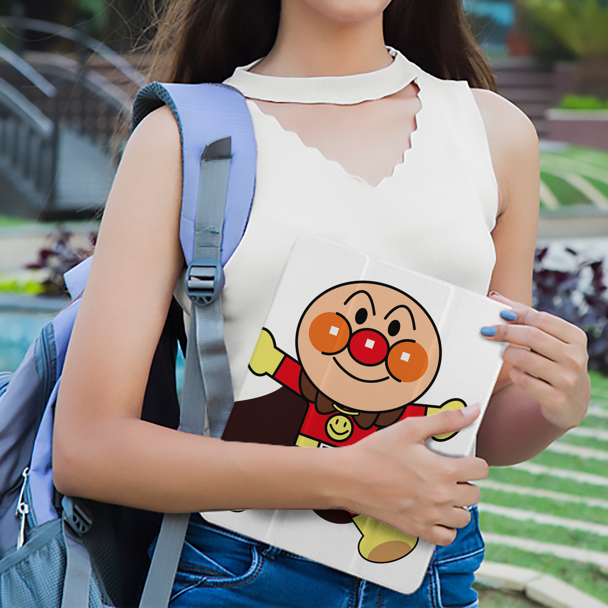 アンパンマン Anpanman IPad ケース ペン収納付き 三つ折りスタンド PUレザー×シリコン 対応機種9.5/10.5/10.9インチ