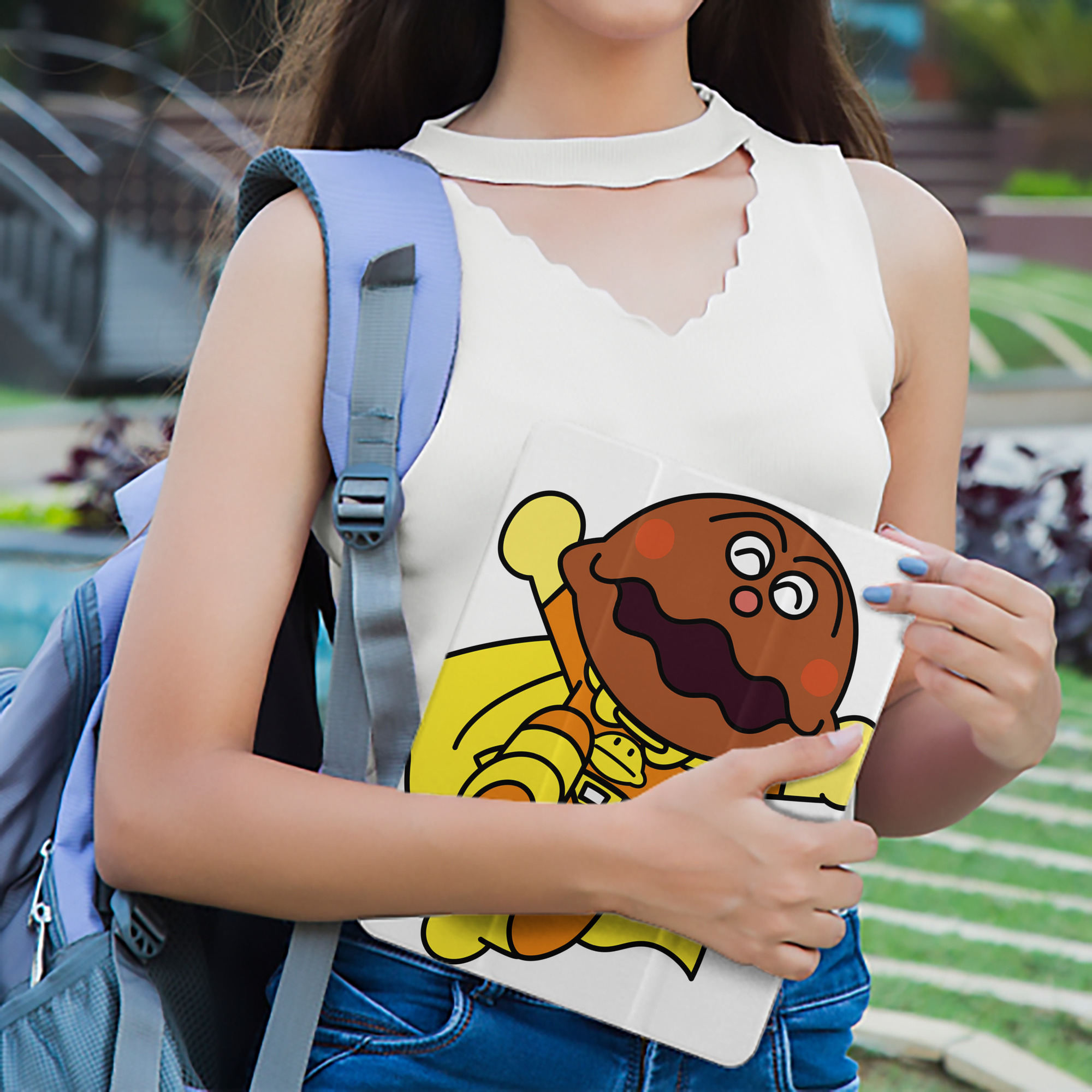 アンパンマン Anpanman IPad ケース ペン収納付き 三つ折りスタンド PUレザー×シリコン 対応機種9.5/10.5/10.9インチ