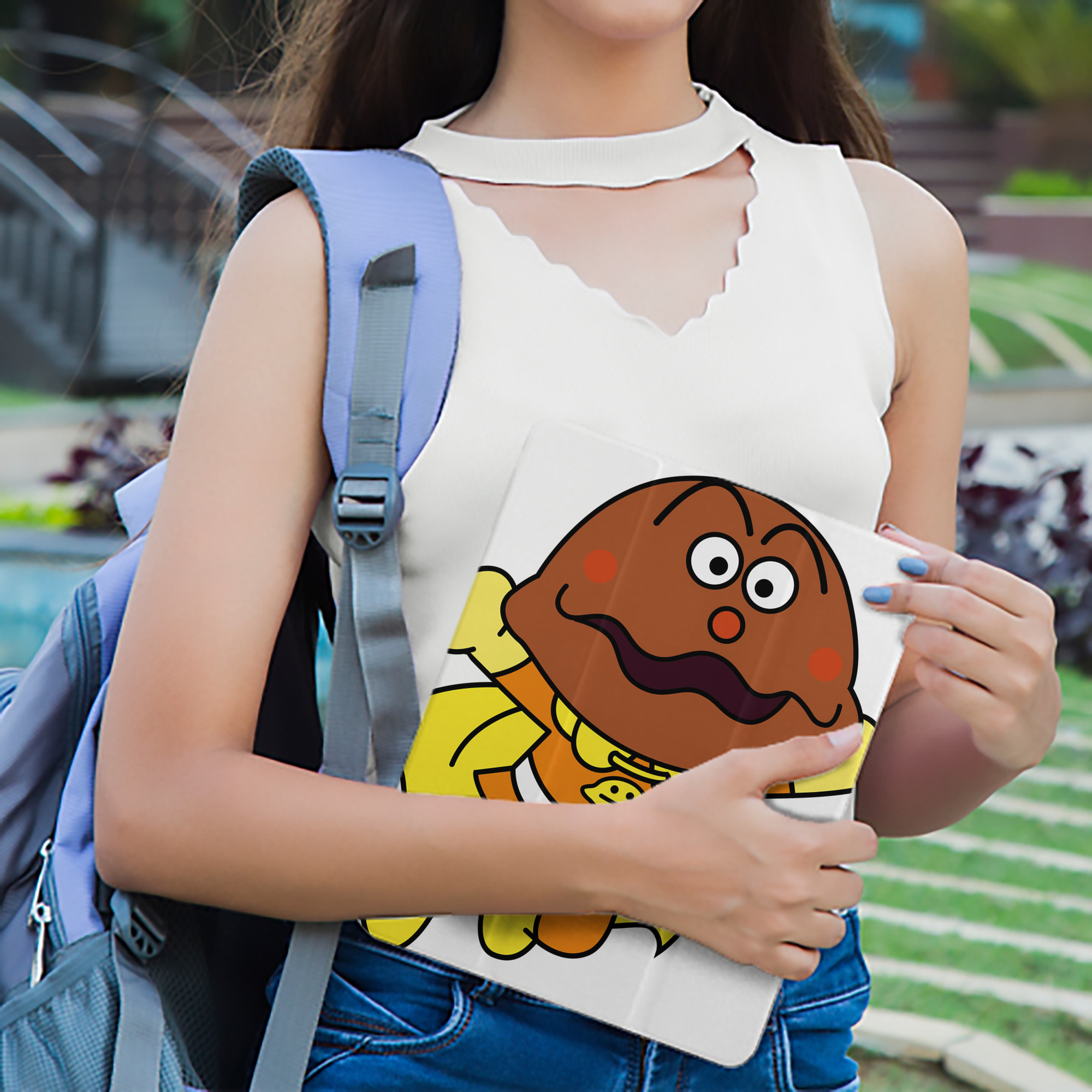アンパンマン Anpanman IPad ケース ペン収納付き 三つ折りスタンド PUレザー×シリコン 対応機種9.5/10.5/10.9インチ