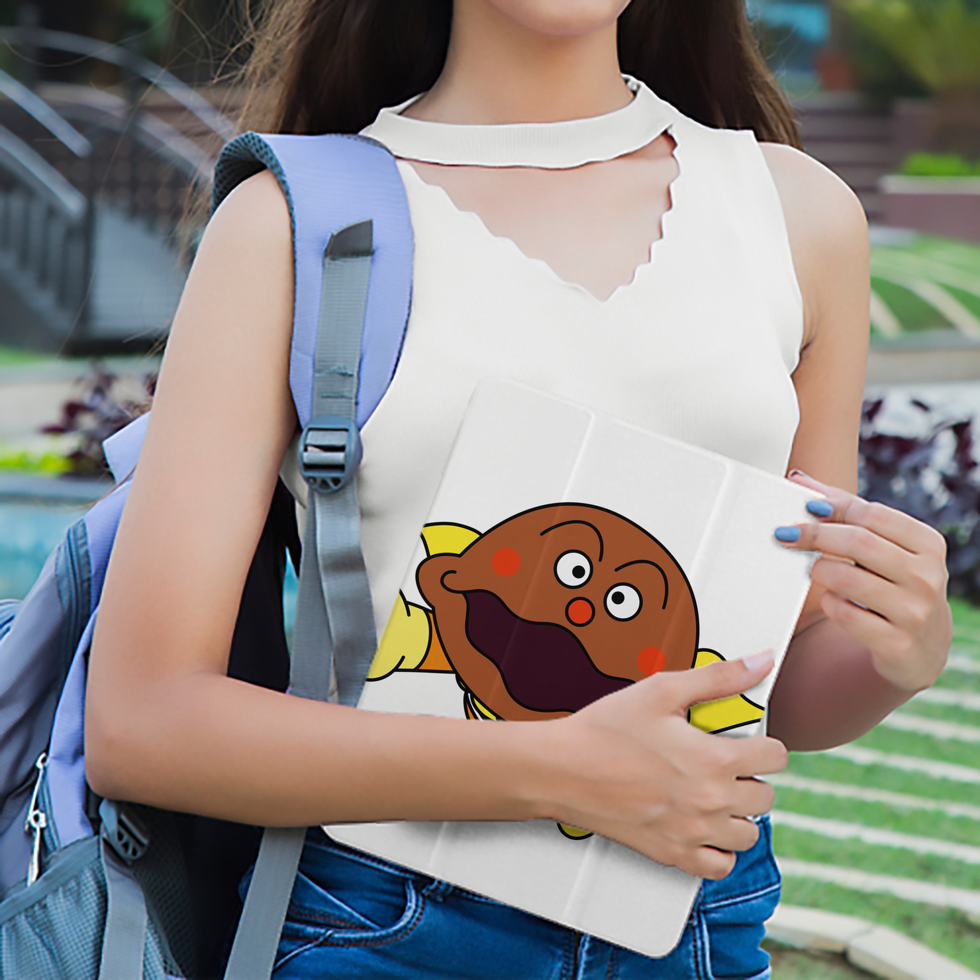 アンパンマン Anpanman IPad ケース ペン収納付き 三つ折りスタンド PUレザー×シリコン 対応機種9.5/10.5/10.9インチ