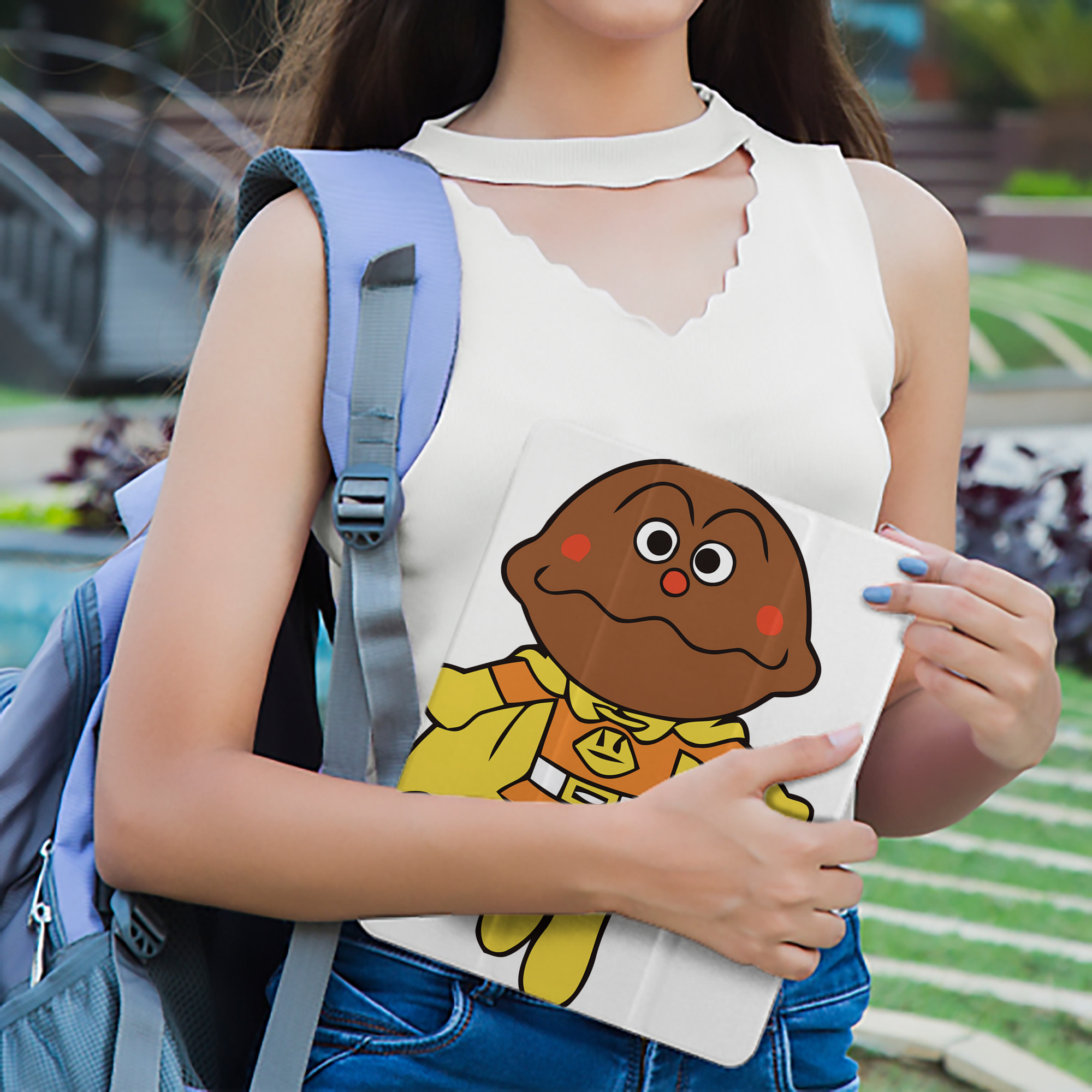 アンパンマン Anpanman IPad ケース ペン収納付き 三つ折りスタンド PUレザー×シリコン 対応機種9.5/10.5/10.9インチ