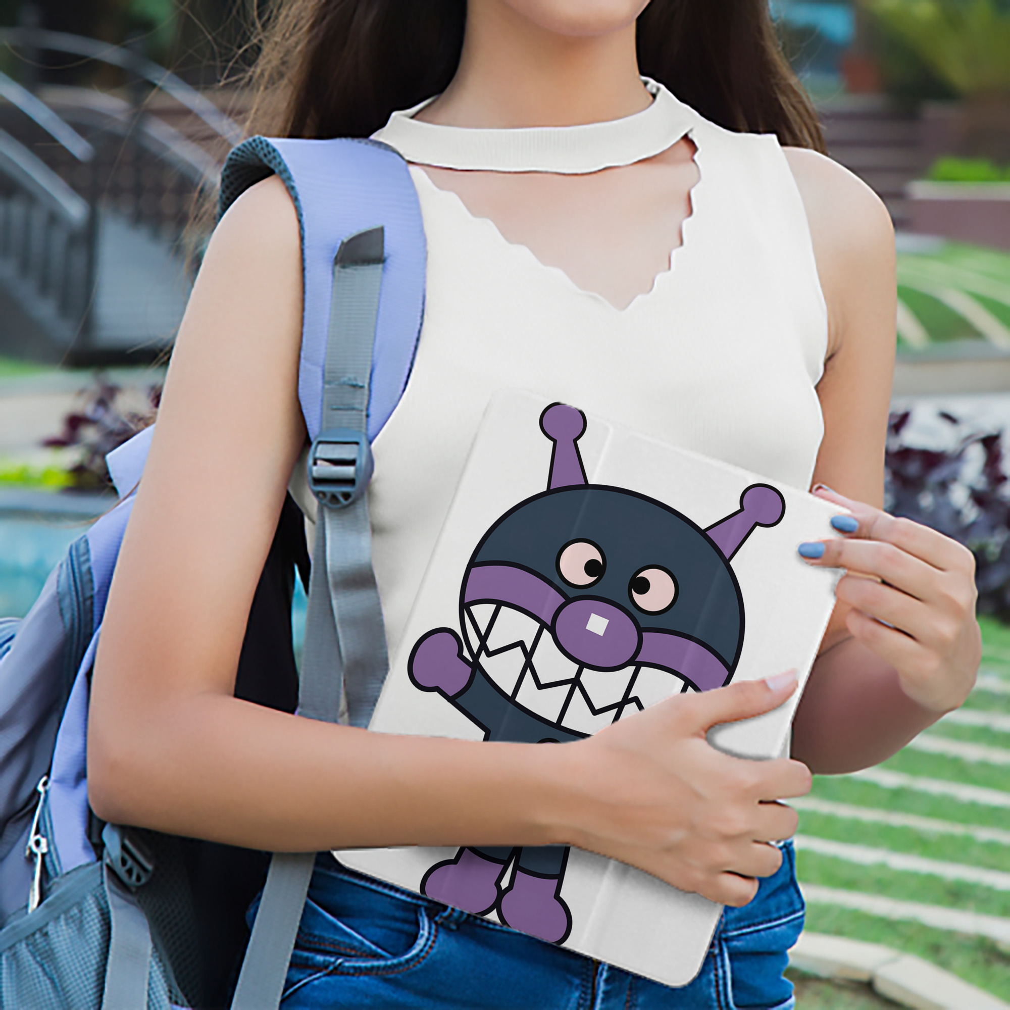 アンパンマン Anpanman IPad ケース ペン収納付き 三つ折りスタンド PUレザー×シリコン 対応機種9.5/10.5/10.9インチ
