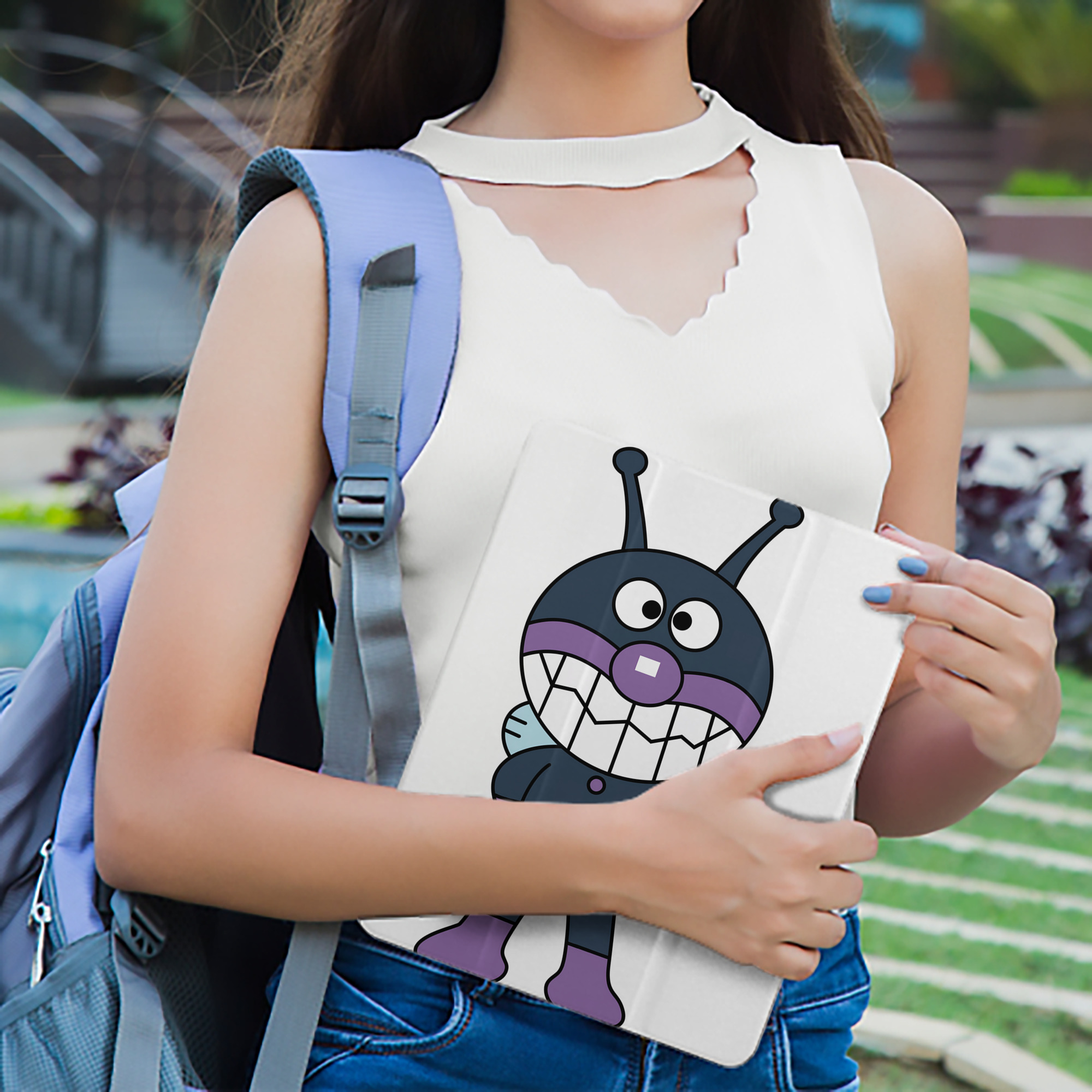アンパンマン Anpanman IPad ケース ペン収納付き 三つ折りスタンド PUレザー×シリコン 対応機種9.5/10.5/10.9インチ