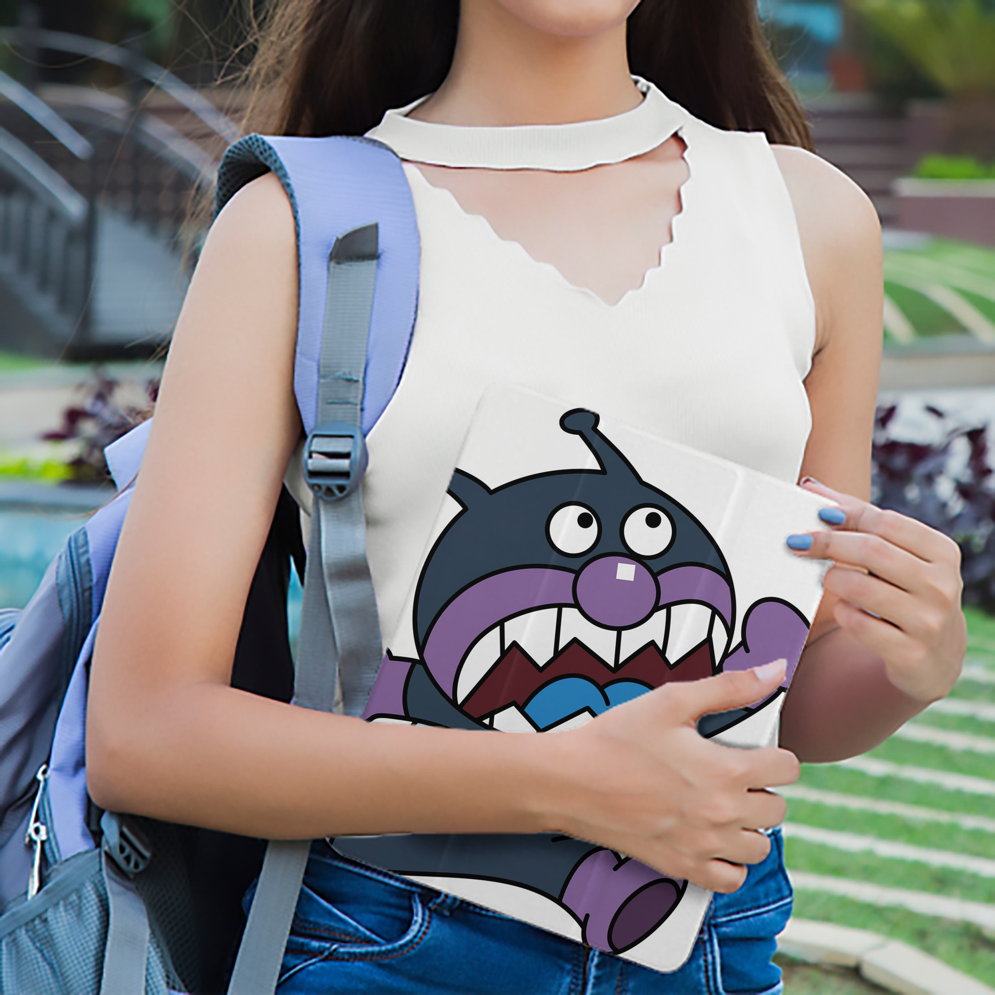 アンパンマン Anpanman IPad ケース ペン収納付き 三つ折りスタンド PUレザー×シリコン 対応機種9.5/10.5/10.9インチ