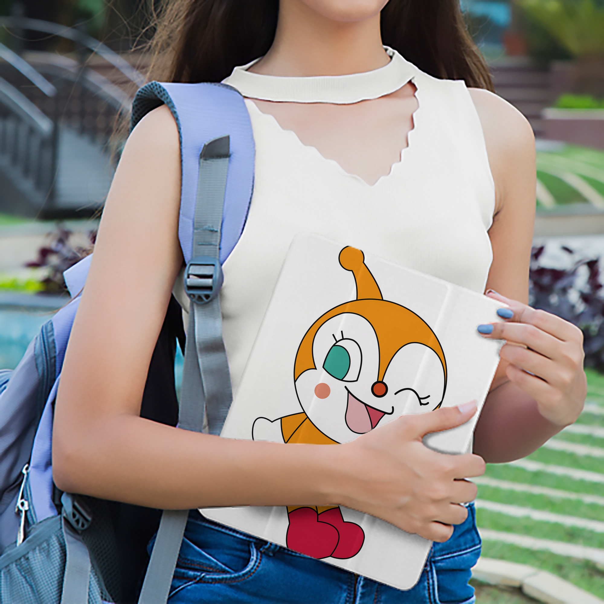 アンパンマン Anpanman IPad ケース ペン収納付き 三つ折りスタンド PUレザー×シリコン 対応機種9.5/10.5/10.9インチ
