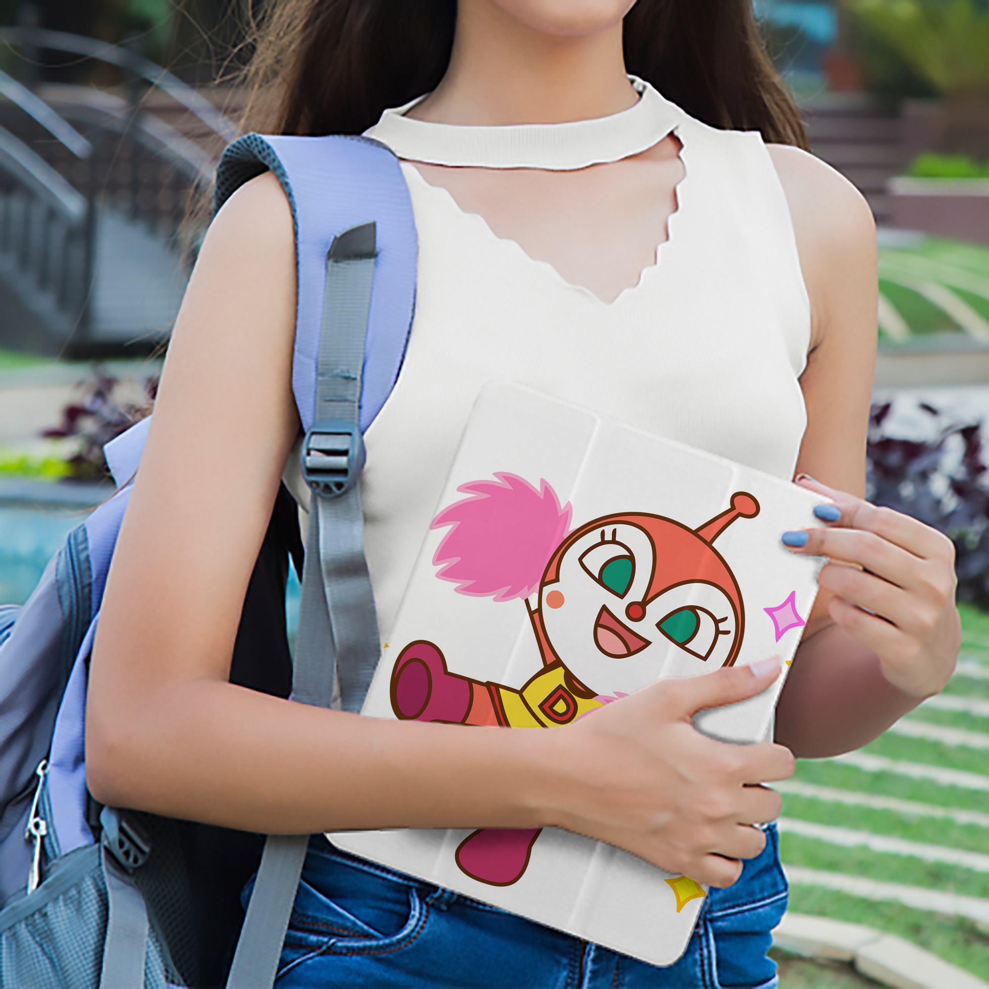 アンパンマン Anpanman IPad ケース ペン収納付き 三つ折りスタンド PUレザー×シリコン 対応機種9.5/10.5/10.9インチ