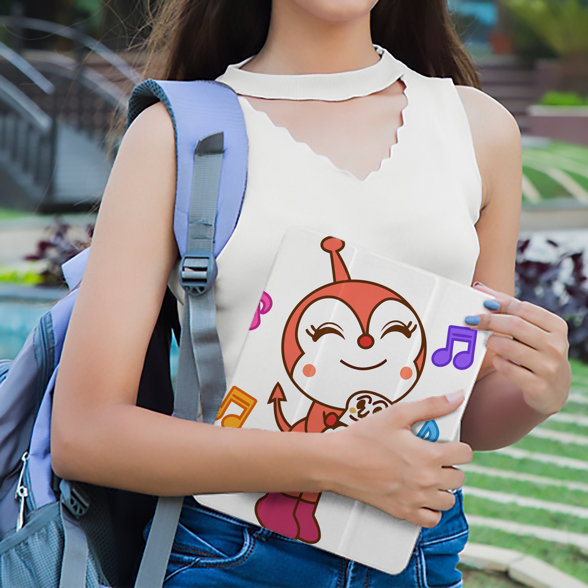 アンパンマン Anpanman IPad ケース ペン収納付き 三つ折りスタンド PUレザー×シリコン 対応機種9.5/10.5/10.9インチ