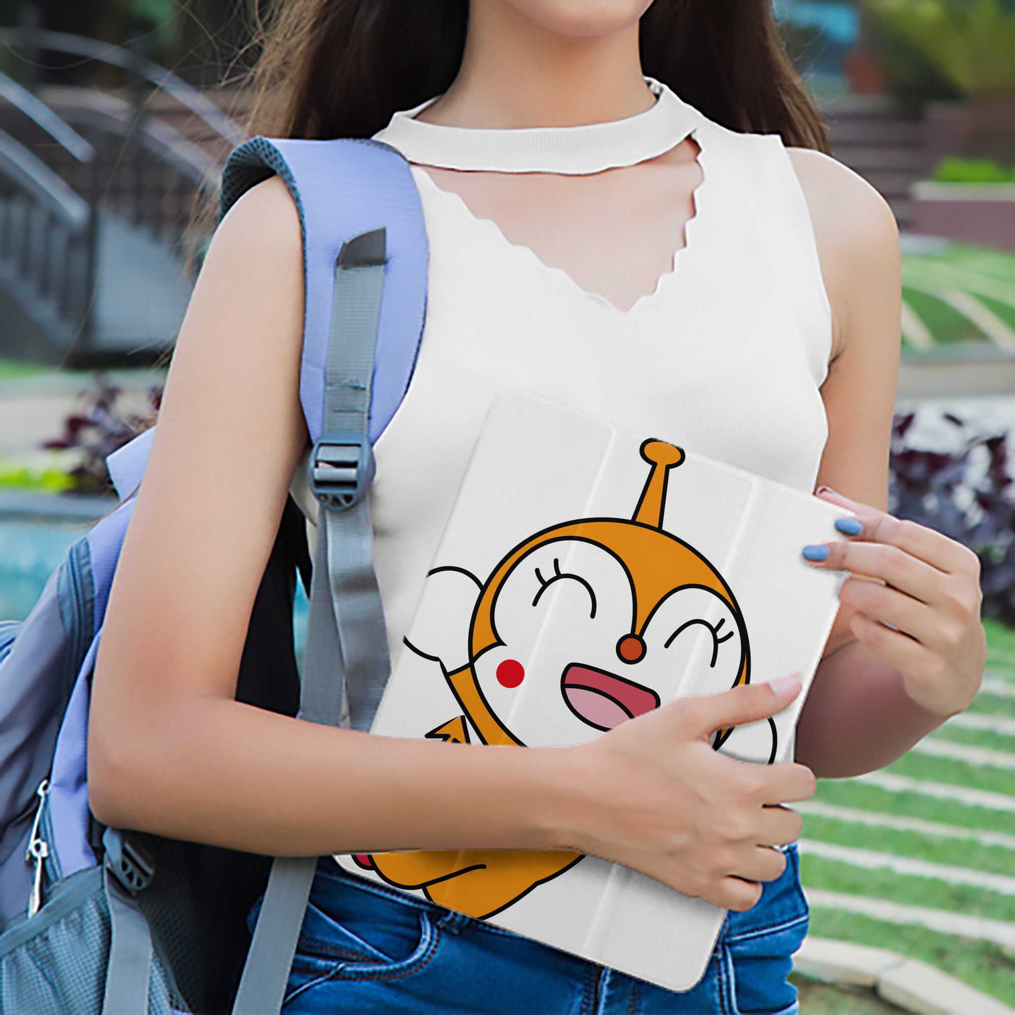 アンパンマン Anpanman IPad ケース ペン収納付き 三つ折りスタンド PUレザー×シリコン 対応機種9.5/10.5/10.9インチ