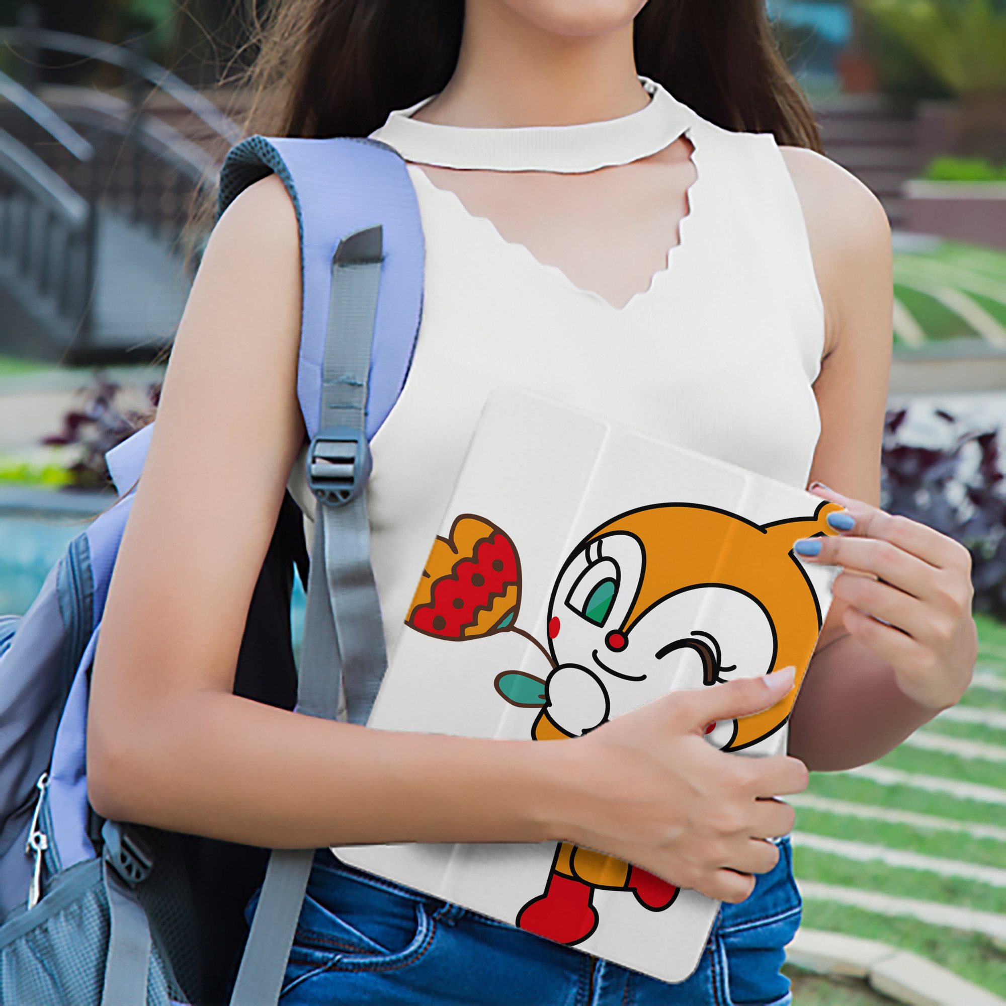 アンパンマン Anpanman IPad ケース ペン収納付き 三つ折りスタンド PUレザー×シリコン 対応機種9.5/10.5/10.9インチ