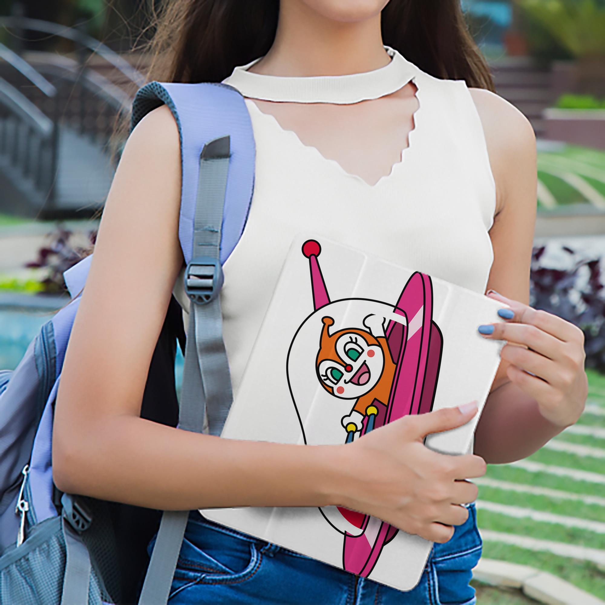 アンパンマン Anpanman IPad ケース ペン収納付き 三つ折りスタンド PUレザー×シリコン 対応機種9.5/10.5/10.9インチ