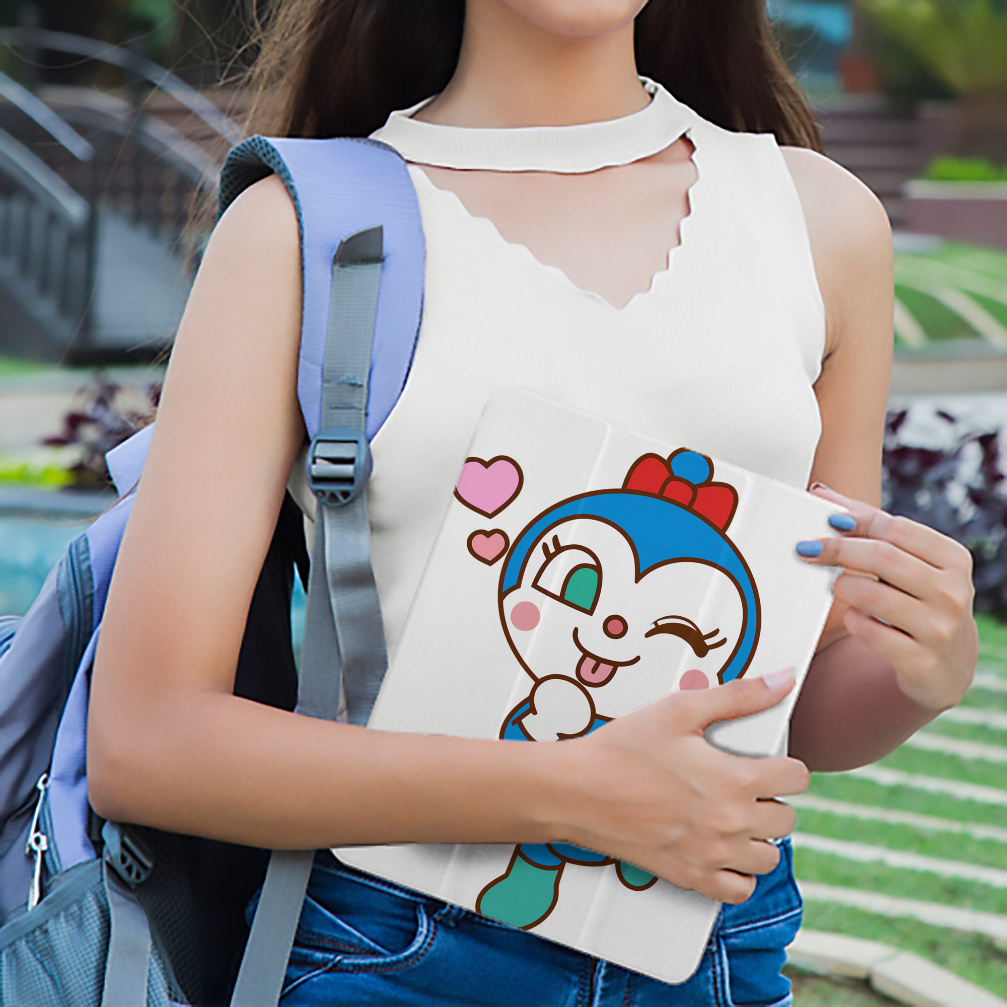 アンパンマン Anpanman IPad ケース ペン収納付き 三つ折りスタンド PUレザー×シリコン 対応機種9.5/10.5/10.9インチ