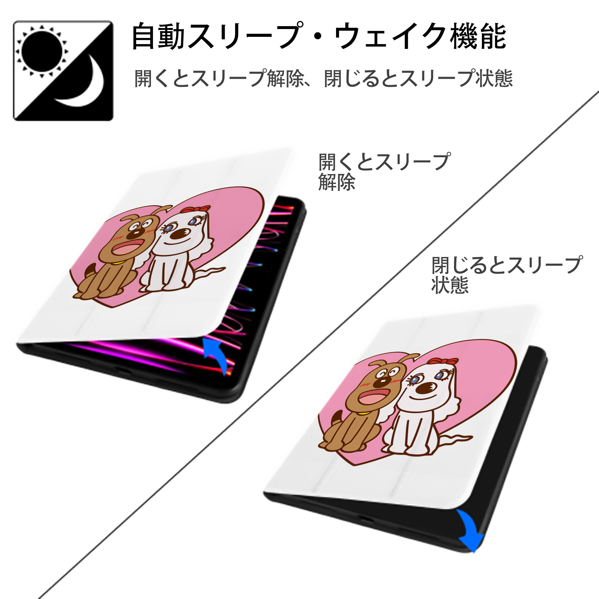 アンパンマン Anpanman IPad ケース ペン収納付き 三つ折りスタンド PUレザー×シリコン 対応機種9.5/10.5/10.9インチ