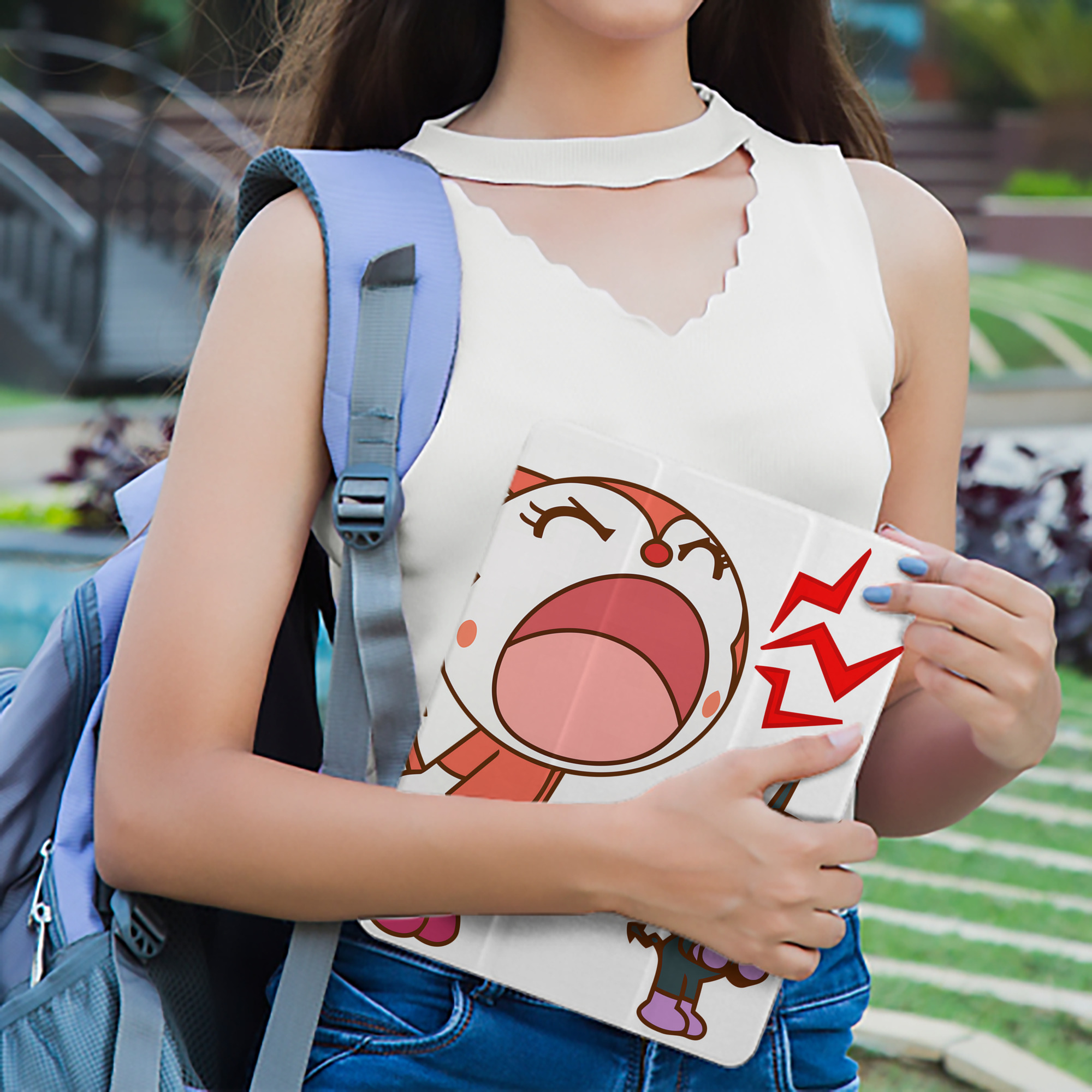 アンパンマン Anpanman IPad ケース ペン収納付き 三つ折りスタンド PUレザー×シリコン 対応機種9.5/10.5/10.9インチ