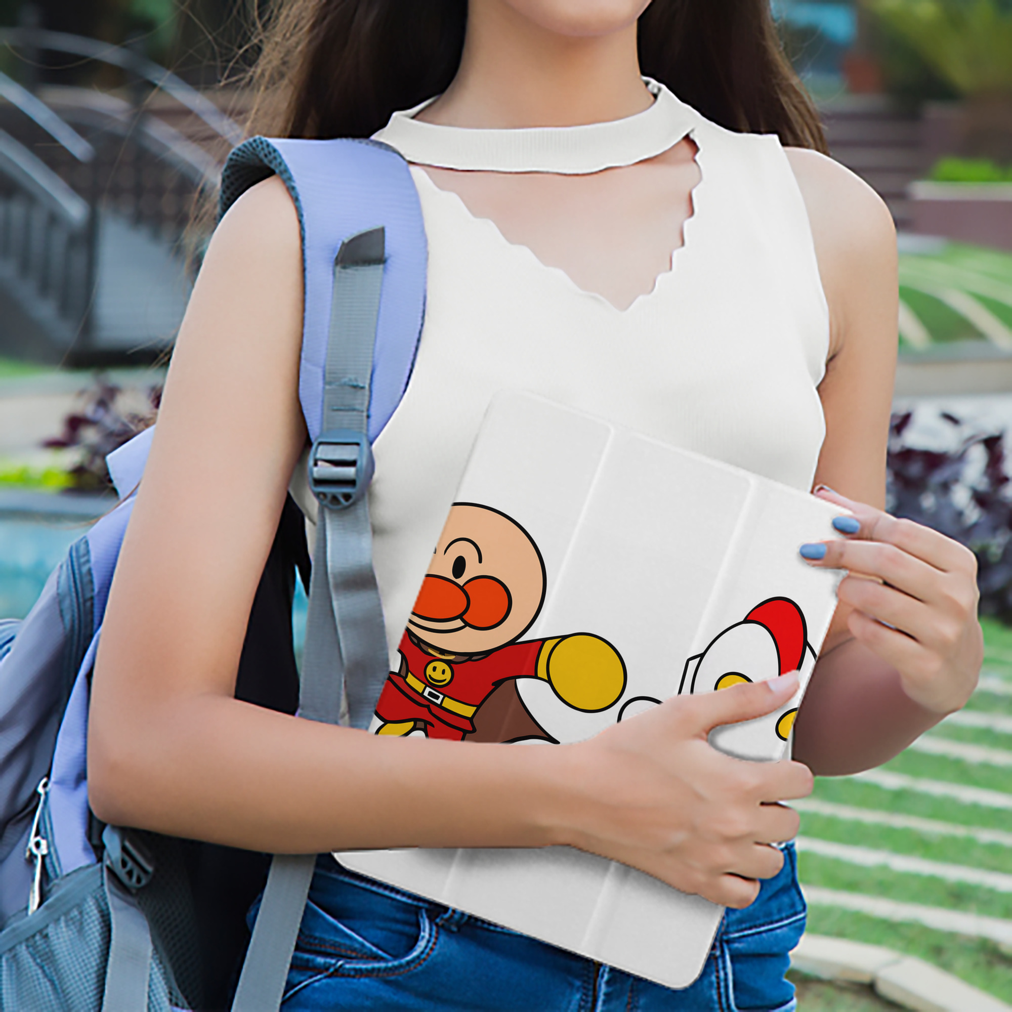 アンパンマン Anpanman IPad ケース ペン収納付き 三つ折りスタンド PUレザー×シリコン 対応機種9.5/10.5/10.9インチ