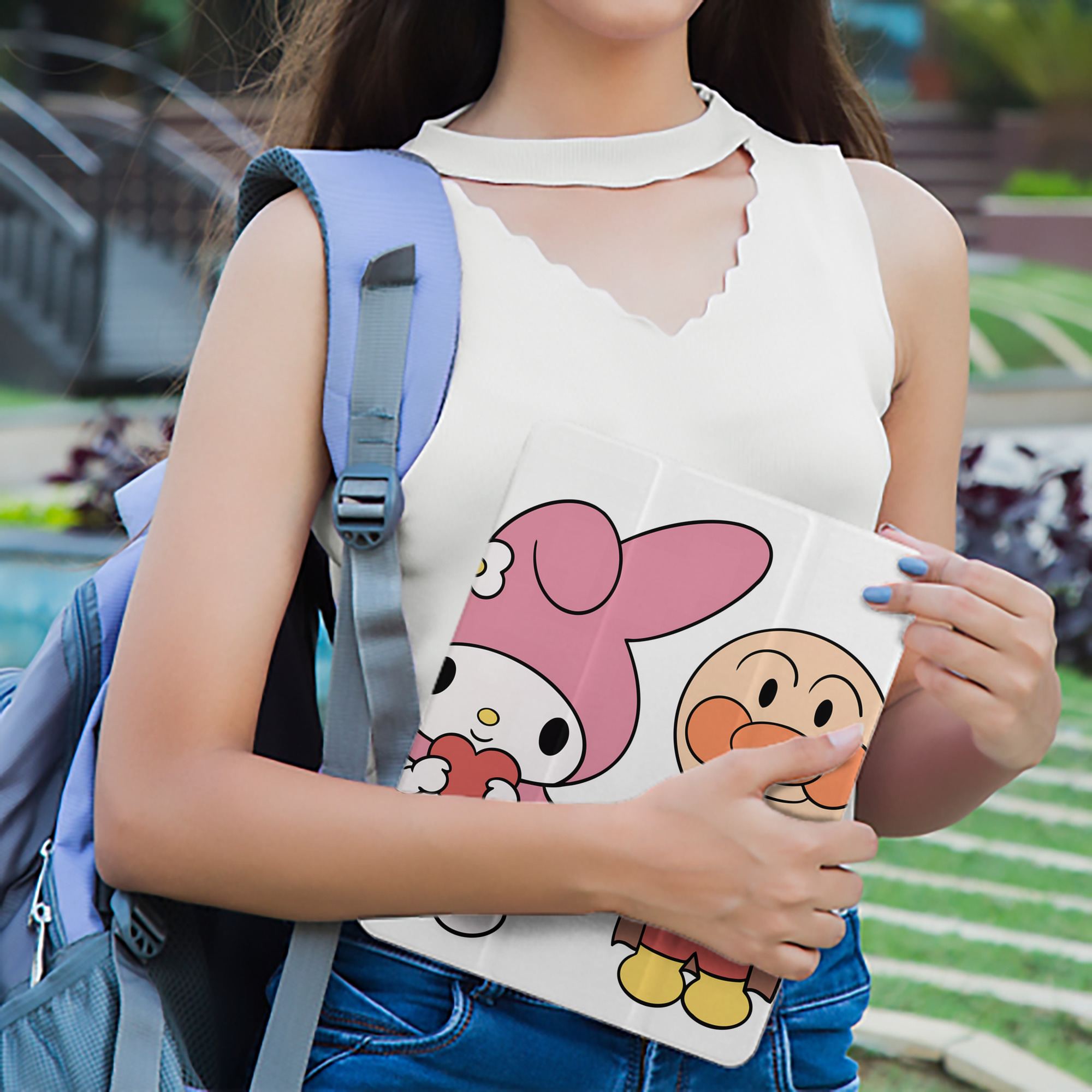 アンパンマン Anpanman IPad ケース ペン収納付き 三つ折りスタンド PUレザー×シリコン 対応機種9.5/10.5/10.9インチ