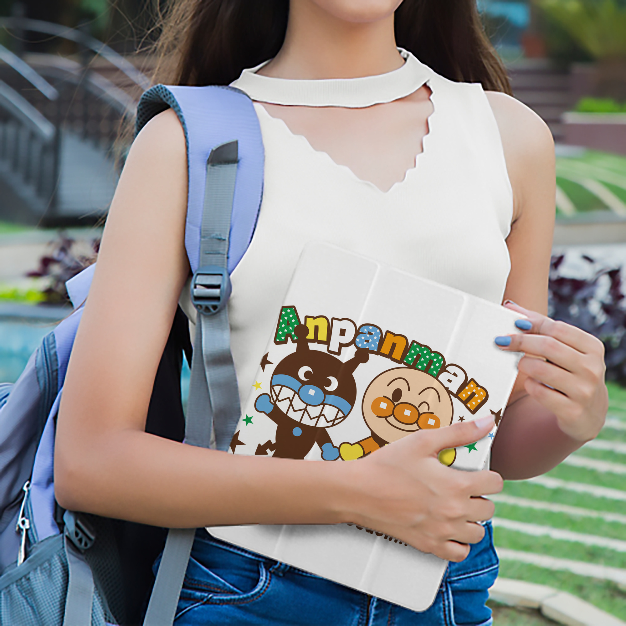 アンパンマン Anpanman IPad ケース ペン収納付き 三つ折りスタンド PUレザー×シリコン 対応機種9.5/10.5/10.9インチ