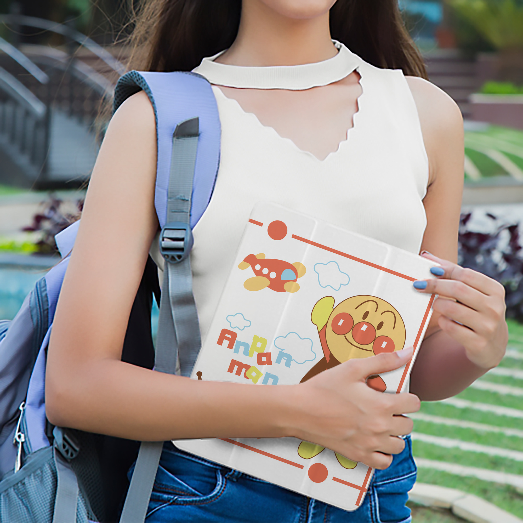 アンパンマン Anpanman IPad ケース ペン収納付き 三つ折りスタンド PUレザー×シリコン 対応機種9.5/10.5/10.9インチ