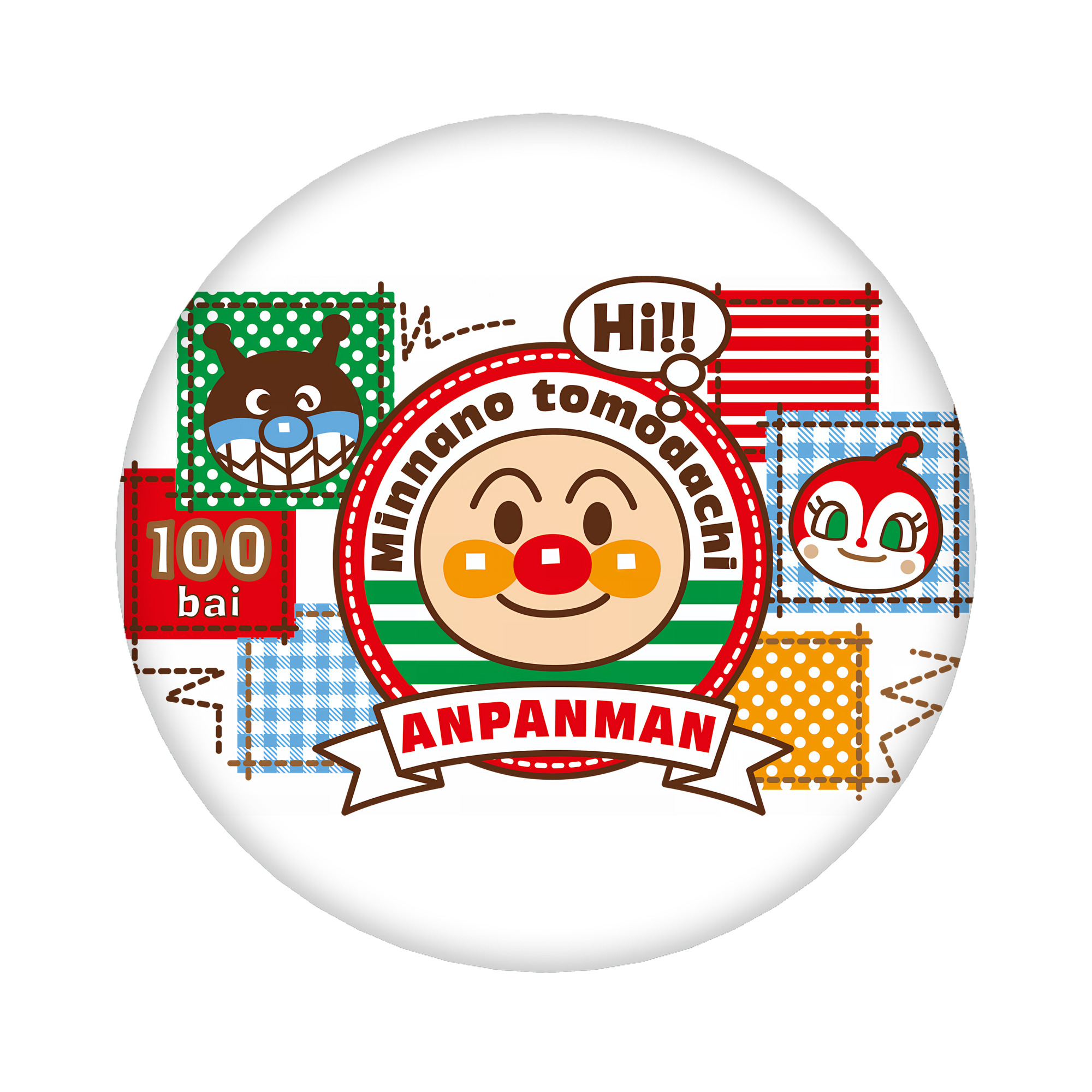 （画像用） アンパンマン Anpanman 6cm 缶バッジ 複数セット