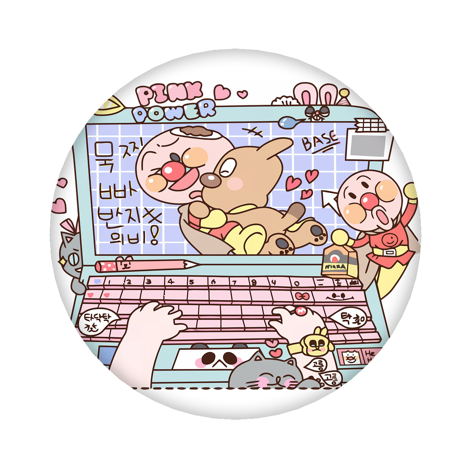（画像用） アンパンマン Anpanman 6cm 缶バッジ 複数セット