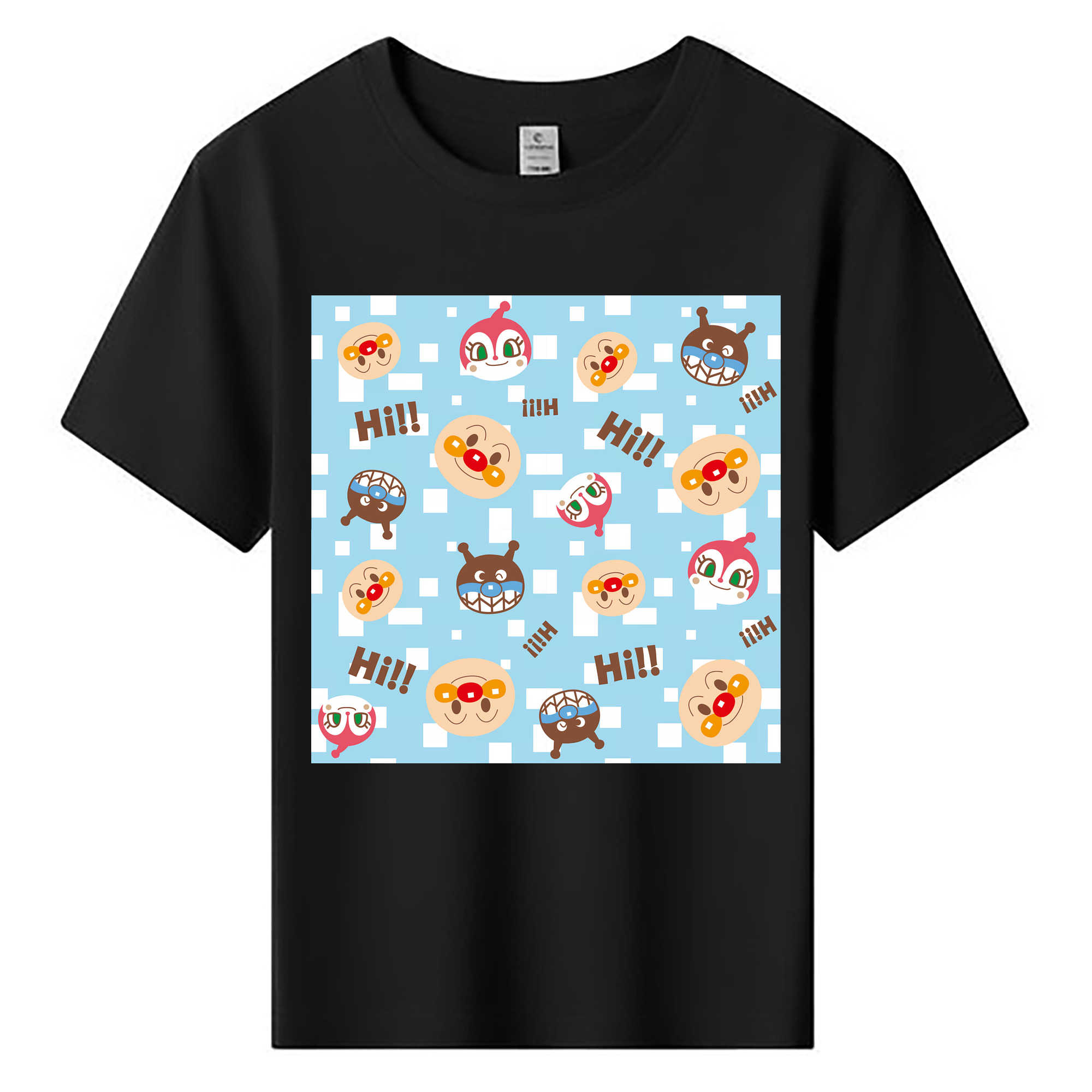 （画像用） アンパンマン Anpanman 綿100％キッズTシャツ（フロントプリント）