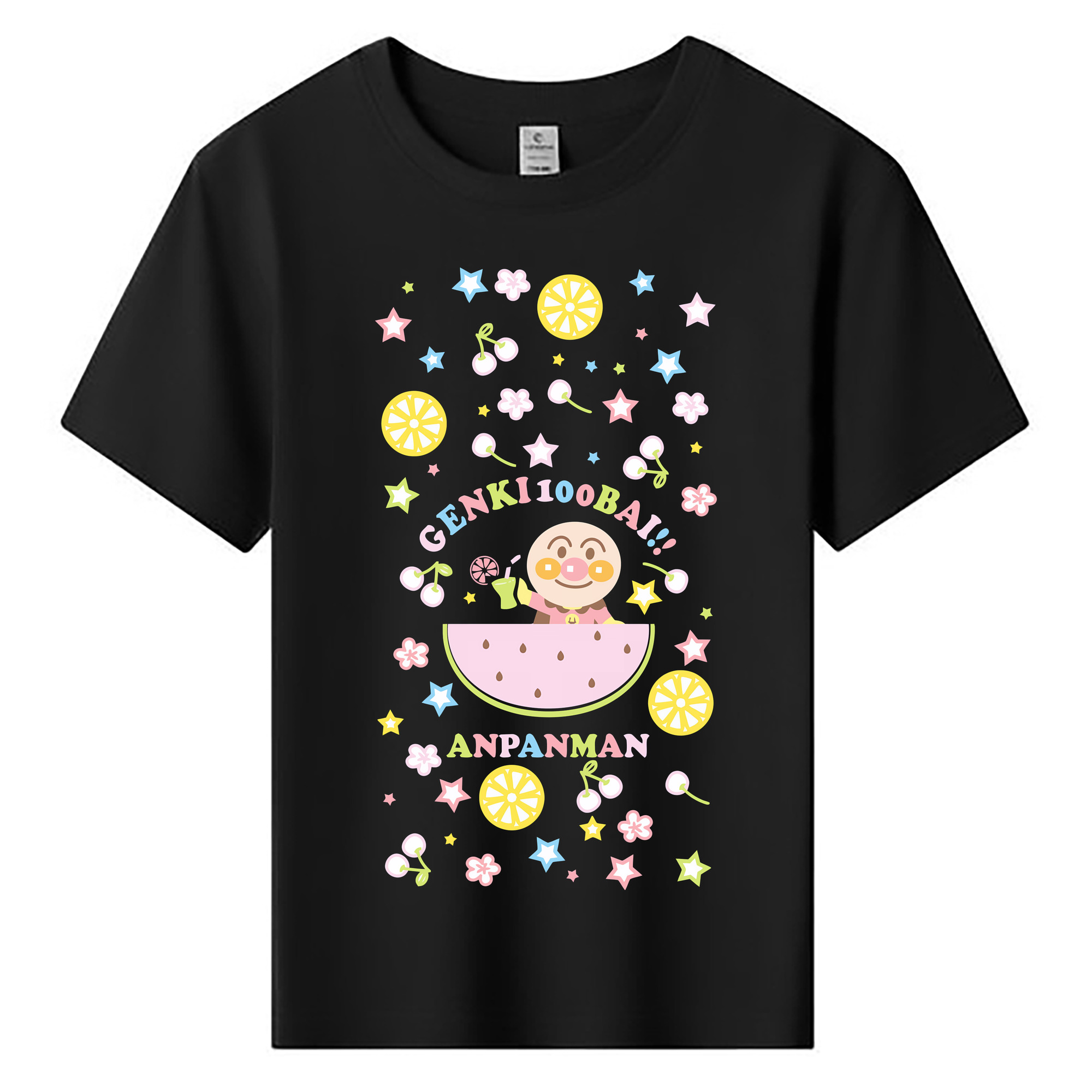 （画像用） アンパンマン Anpanman 綿100％キッズTシャツ（フロントプリント）