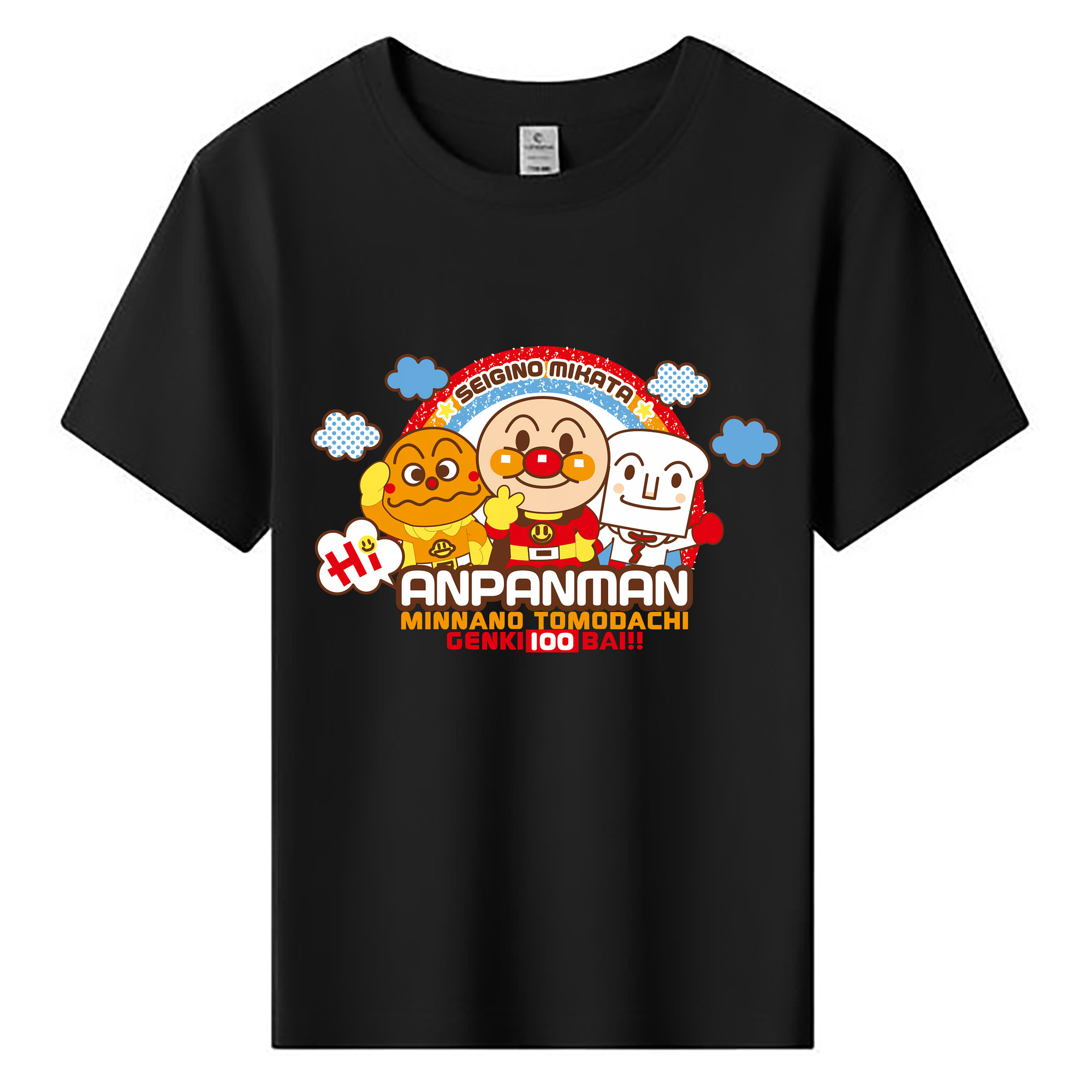 （画像用） アンパンマン Anpanman 綿100％キッズTシャツ（フロントプリント）