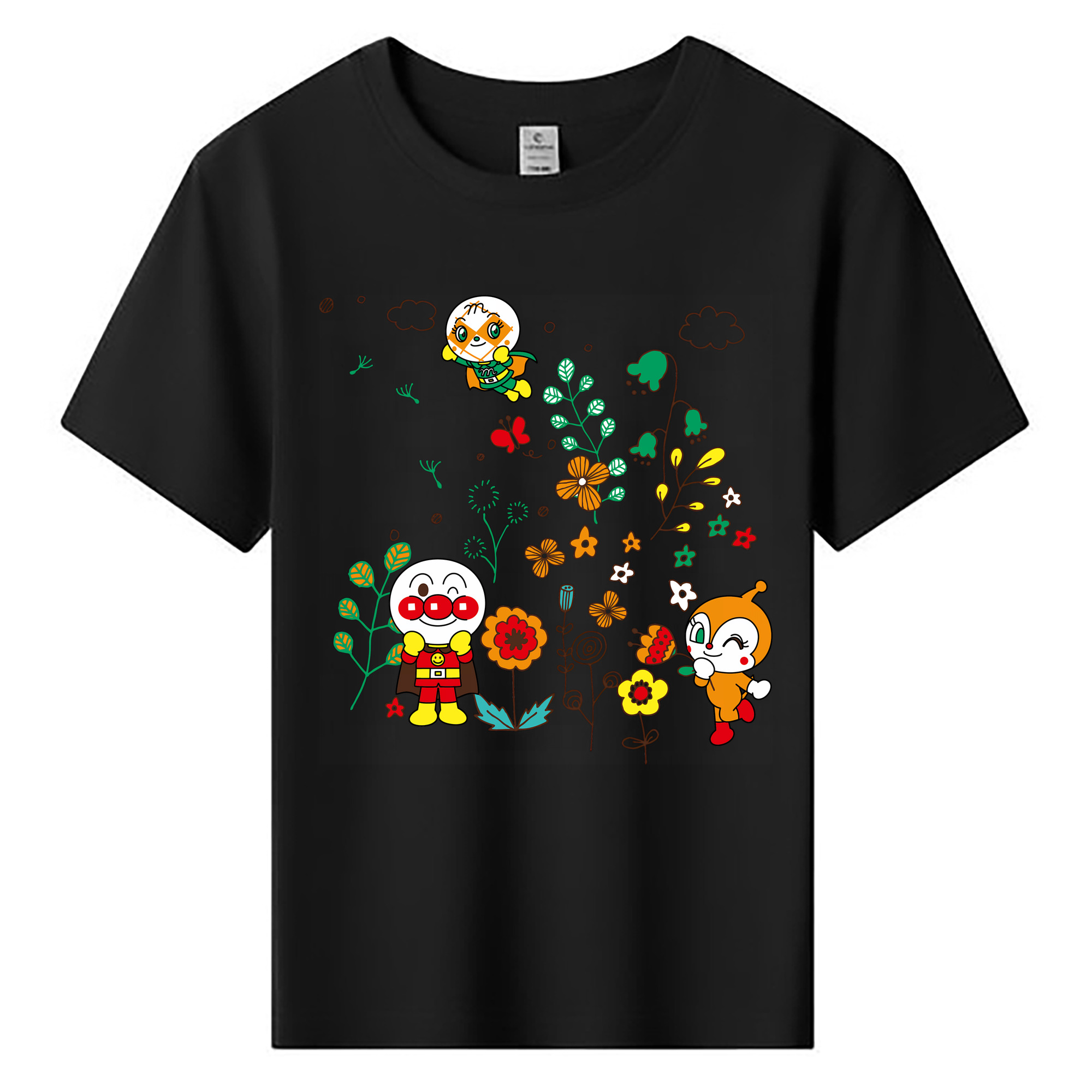 （画像用） アンパンマン Anpanman 綿100％キッズTシャツ（フロントプリント）