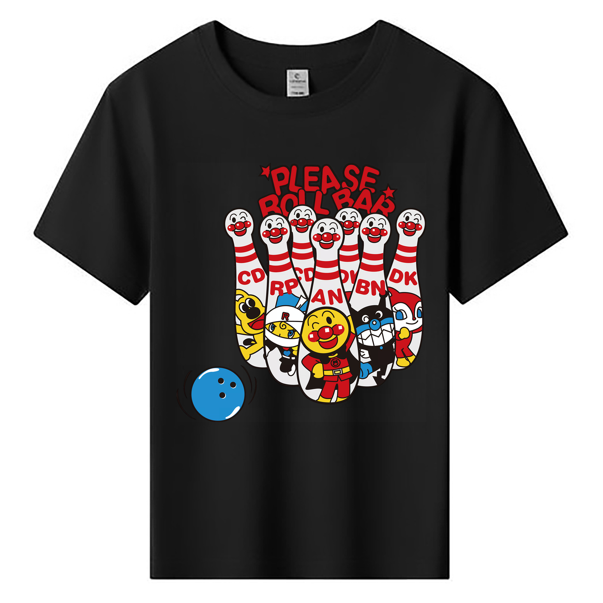 （画像用） アンパンマン Anpanman 綿100％キッズTシャツ（フロントプリント）