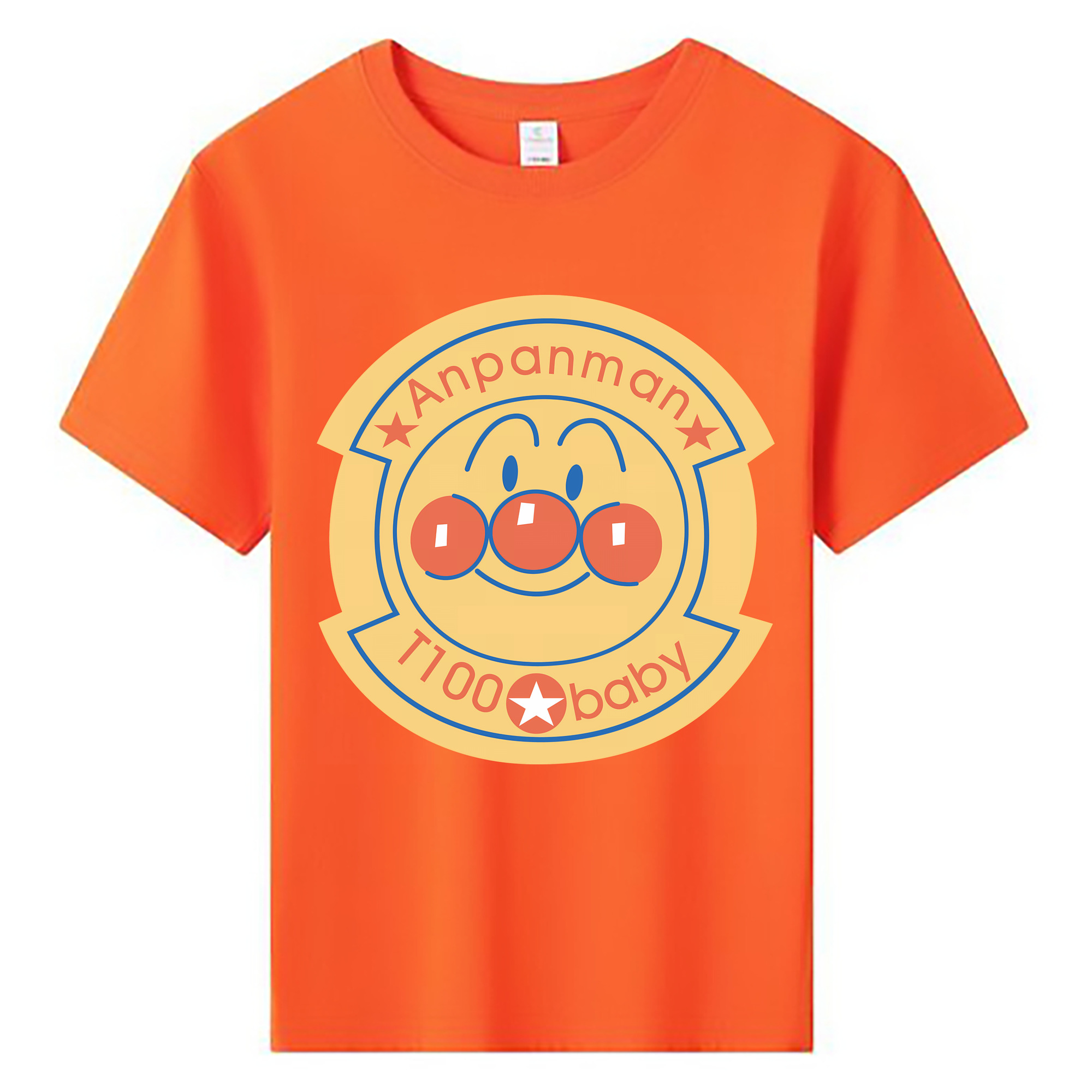 （画像用） アンパンマン Anpanman 綿100％キッズTシャツ（フロントプリント）