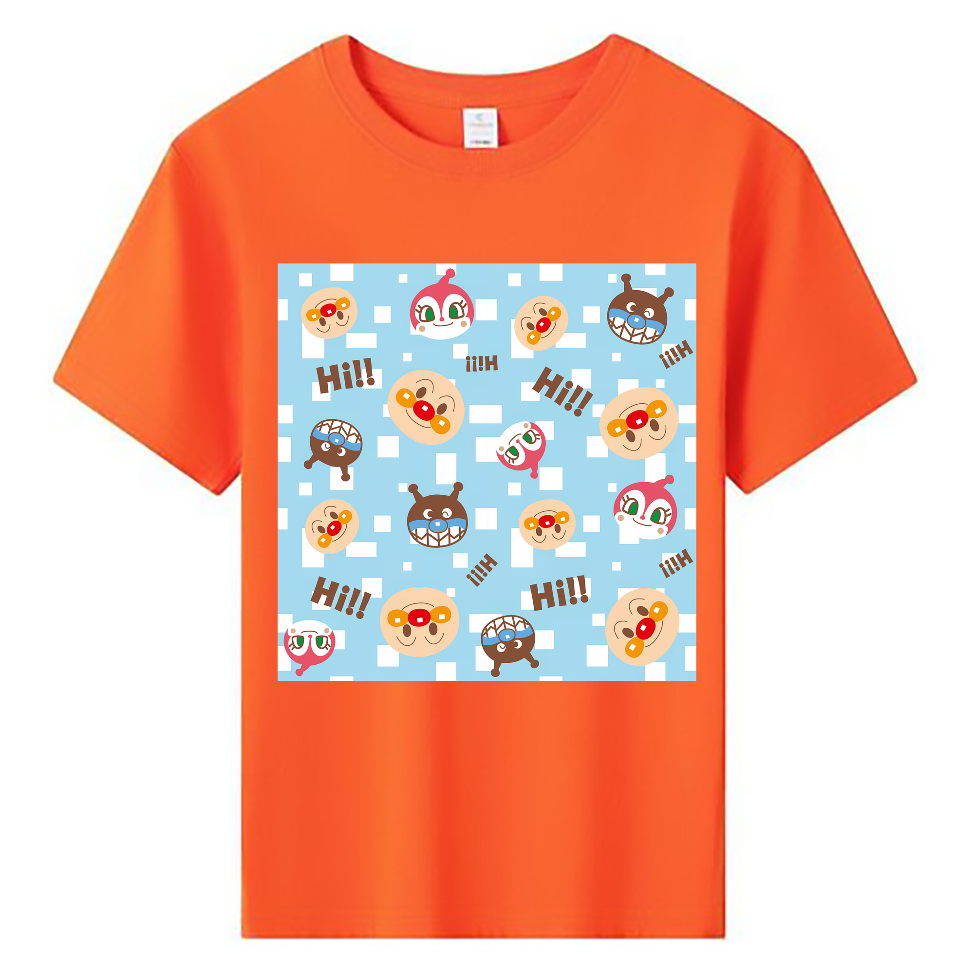 （画像用） アンパンマン Anpanman 綿100％キッズTシャツ（フロントプリント）