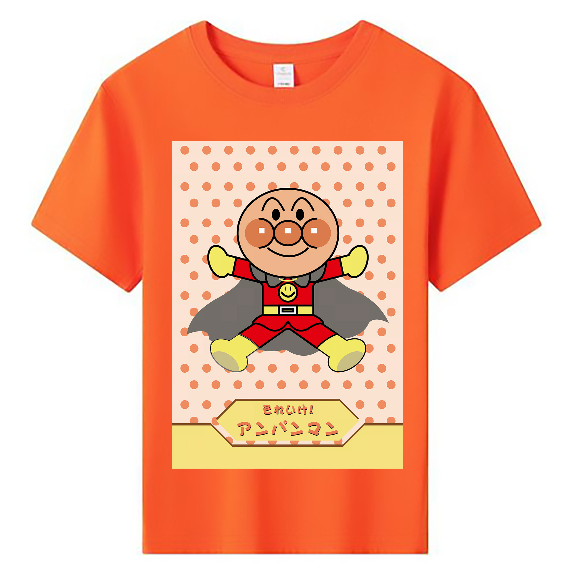 （画像用） アンパンマン Anpanman 綿100％キッズTシャツ（フロントプリント）