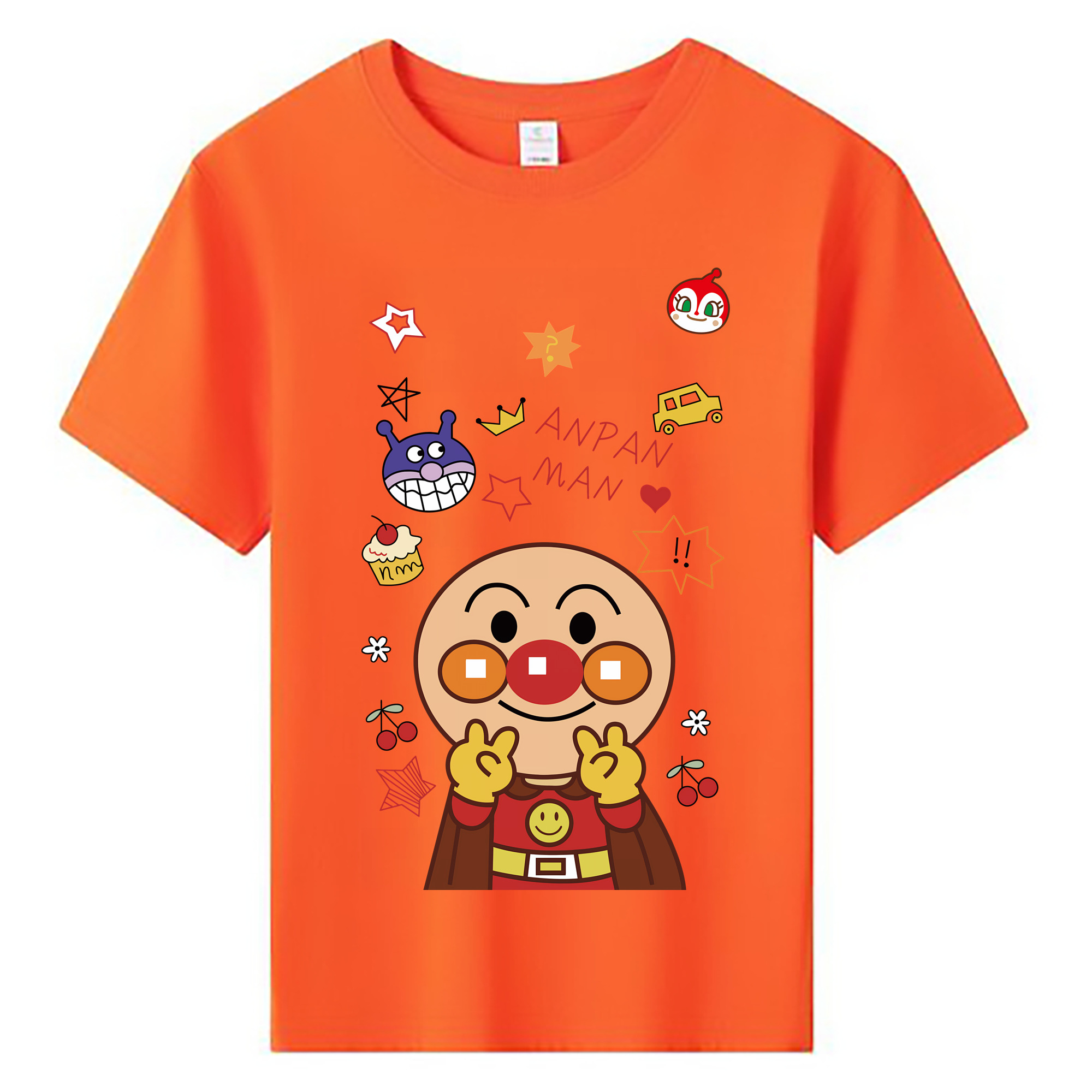 （画像用） アンパンマン Anpanman 綿100％キッズTシャツ（フロントプリント）