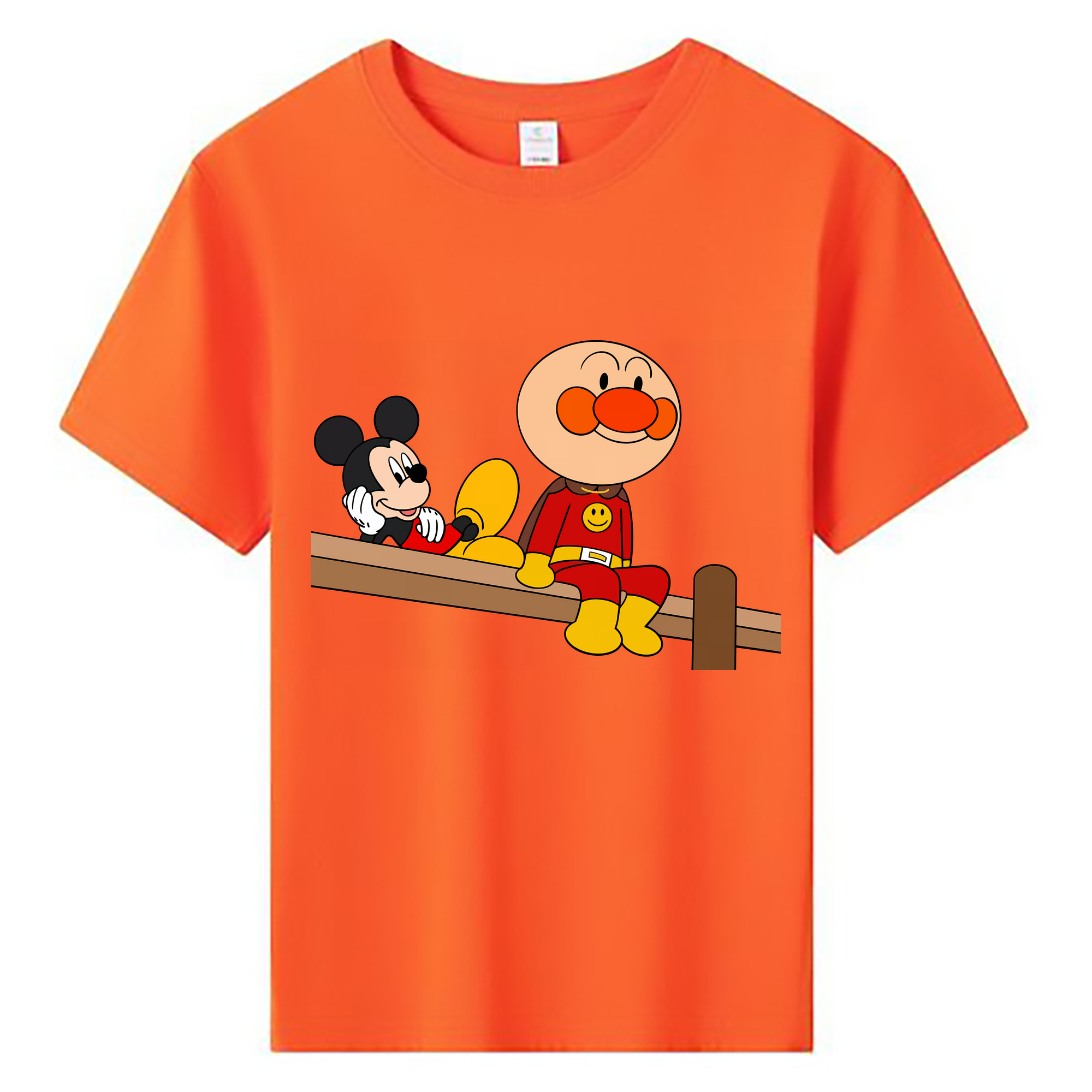 （画像用） アンパンマン Anpanman 綿100％キッズTシャツ（フロントプリント）