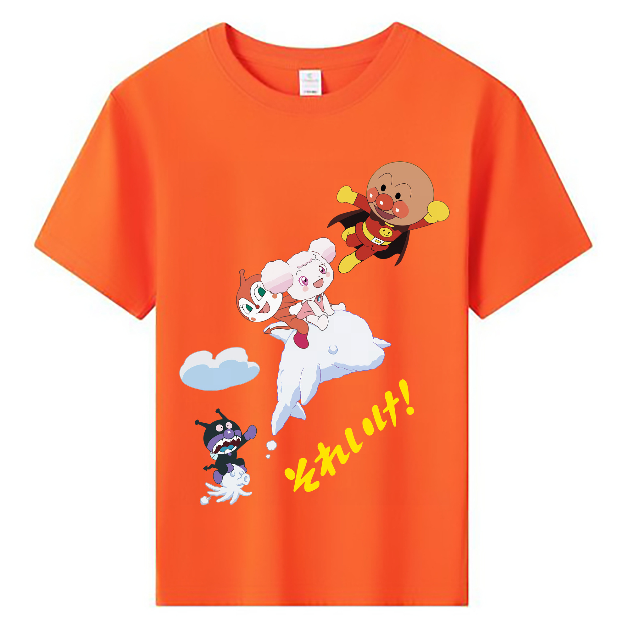 （画像用） アンパンマン Anpanman 綿100％キッズTシャツ（フロントプリント）