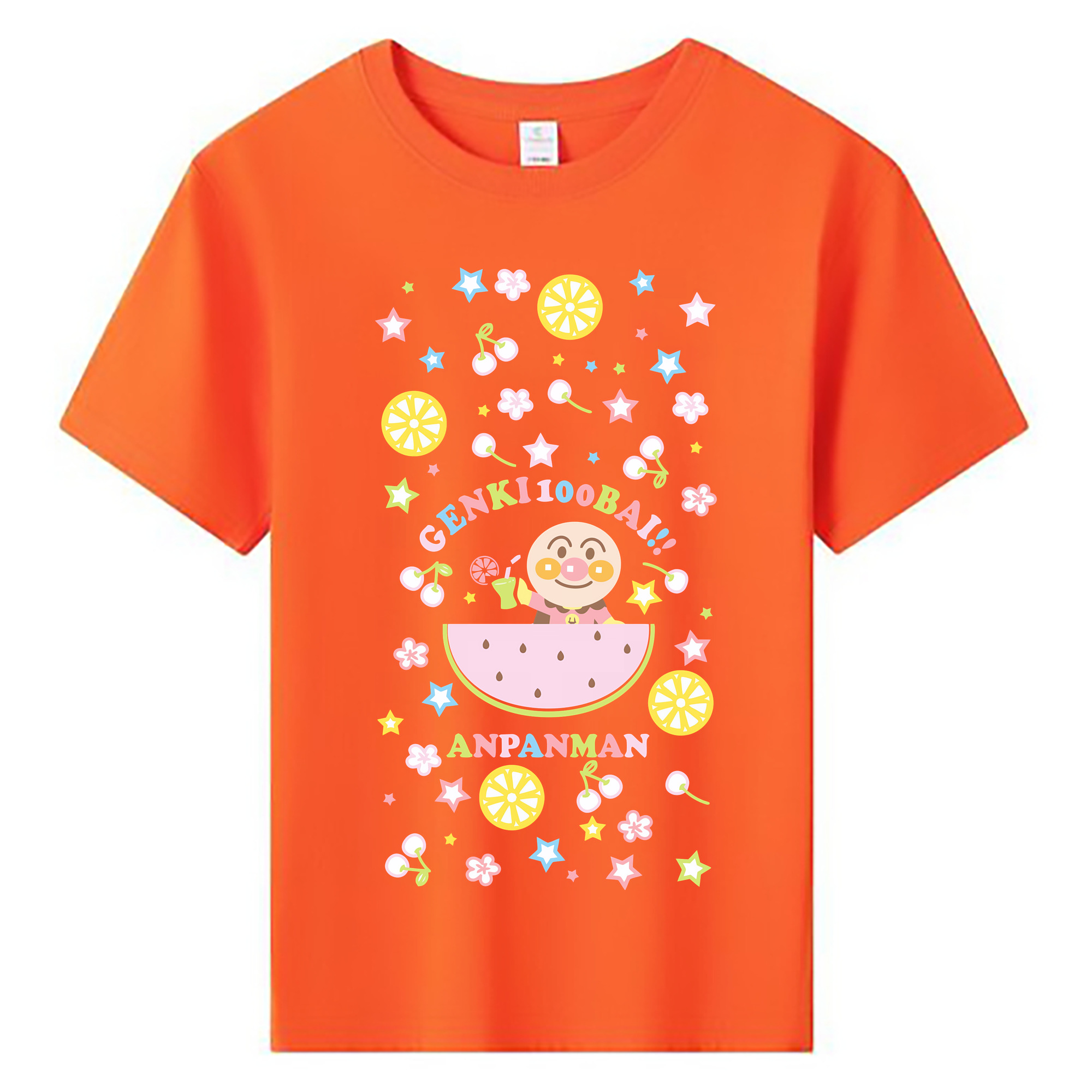 （画像用） アンパンマン Anpanman 綿100％キッズTシャツ（フロントプリント）