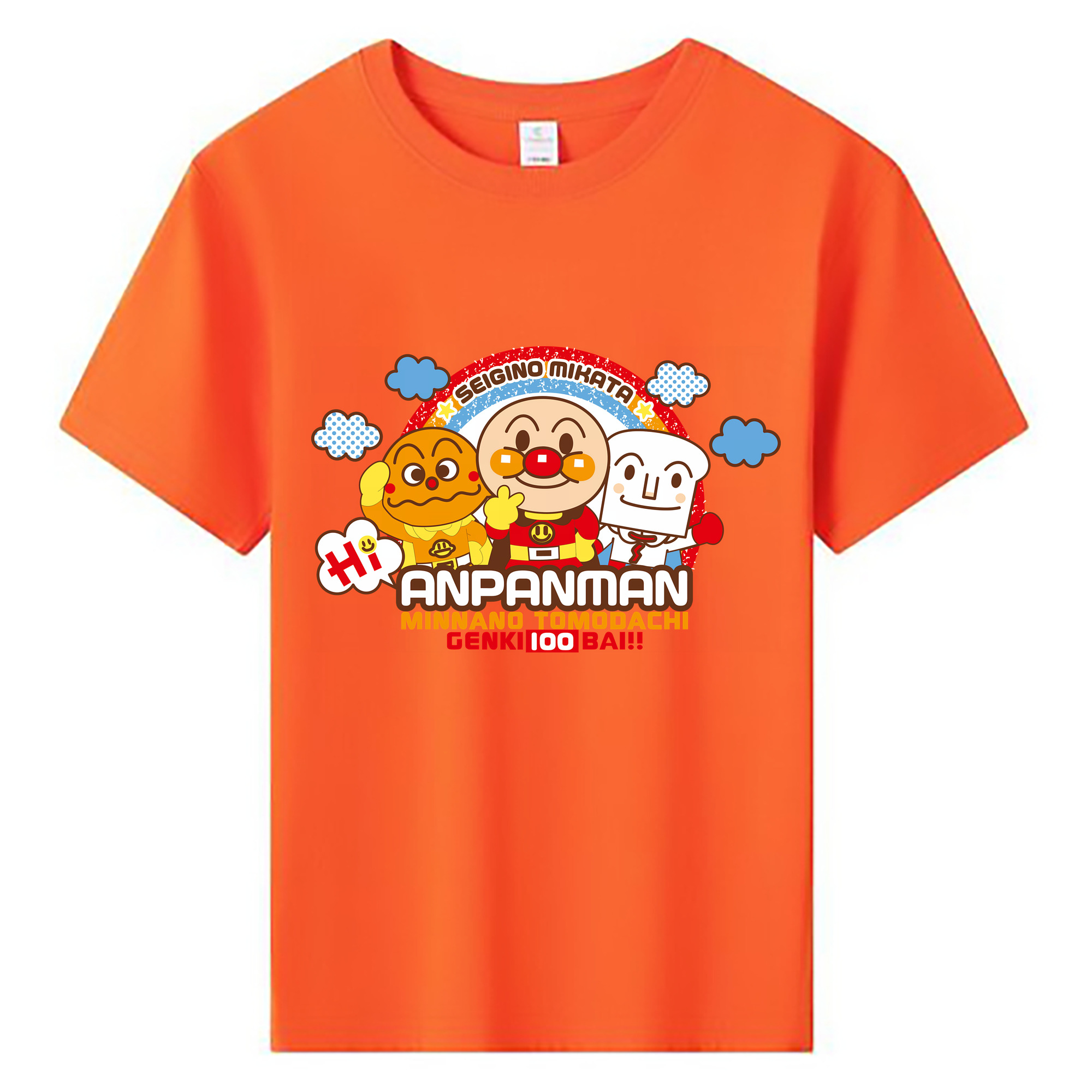 （画像用） アンパンマン Anpanman 綿100％キッズTシャツ（フロントプリント）