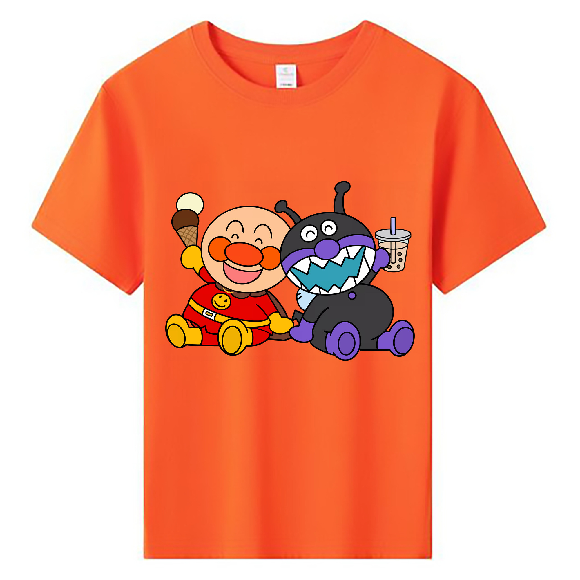 （画像用） アンパンマン Anpanman 綿100％キッズTシャツ（フロントプリント）